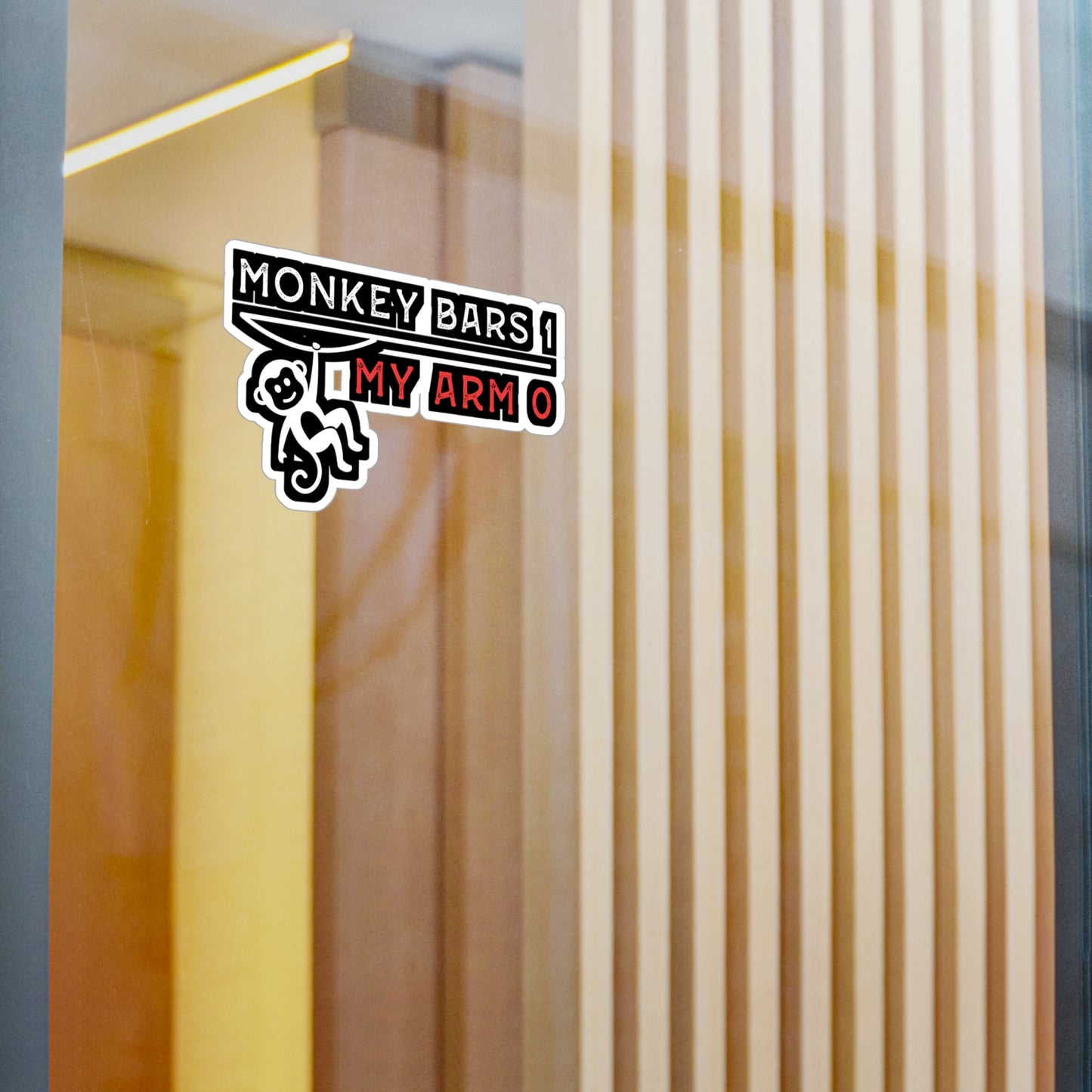 Monkey Bars 1 - My Arm 0 - Broken Sticker for Laptop Sticker. Water Bottle Sticker, Vinyl Arm Decal - Broken Gift