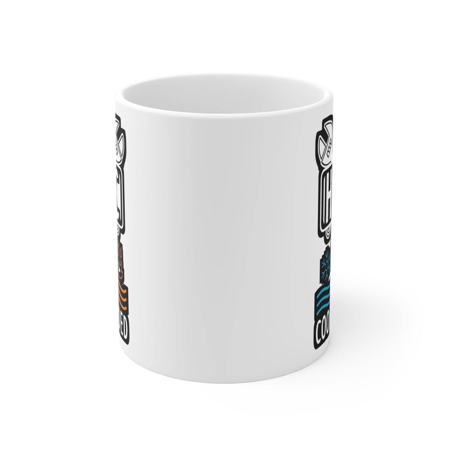 This HVAC Is Cool Headed - HVAC Mug for Coffee 11oz. HVAC Cup, White ceramic, Air-conditioner Mug, Ducts Tea Cup - HVAC Gift