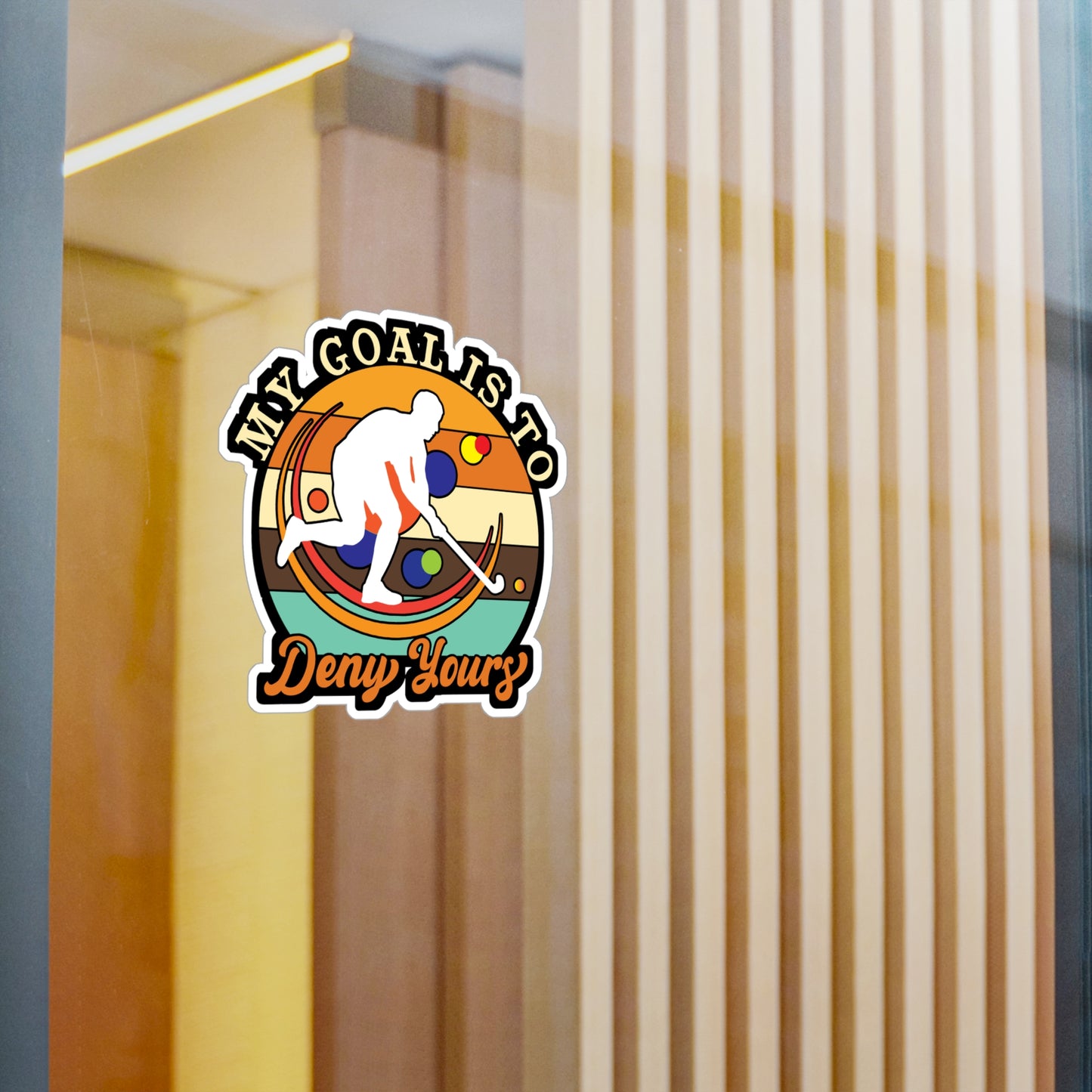 MY Goal is to Deny Yours - Field hockey Sticker for Laptop Sticker. Water Bottle Sticker, Vinyl Hockey Decal - Field hockey Gift