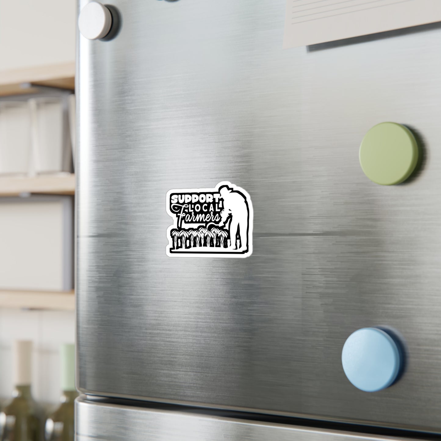Support Local Farmers - Farmer Sticker for Car Window Laptop Sticker. Water Bottle Sticker, Vinyl Farm Decal, Farming Sticker - Farmer Gift