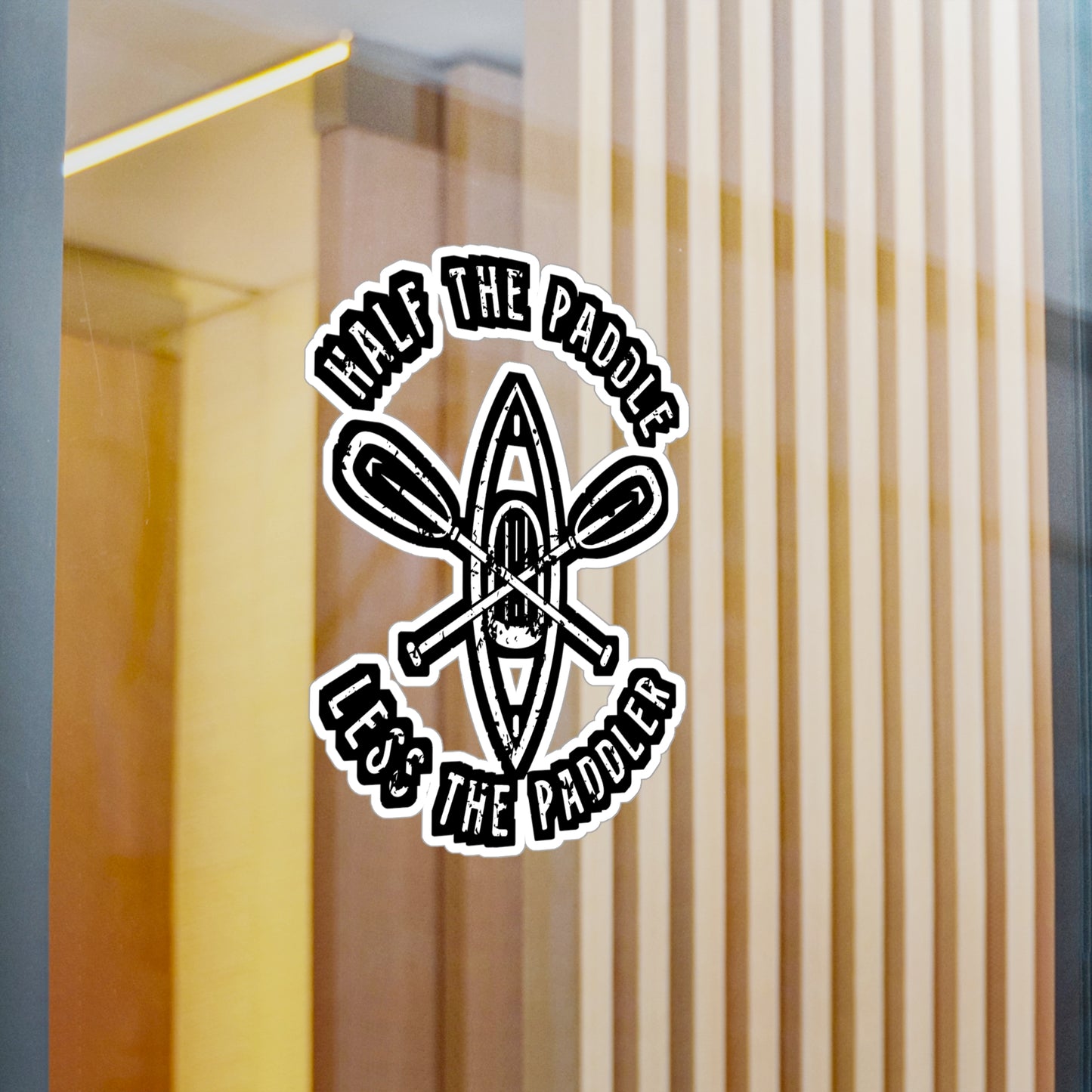 Half The Paddle Twice The Paddler - Canoe Sticker for Laptop Sticker. Water Bottle Sticker, Vinyl Canoeing Decal - Canoe Gift