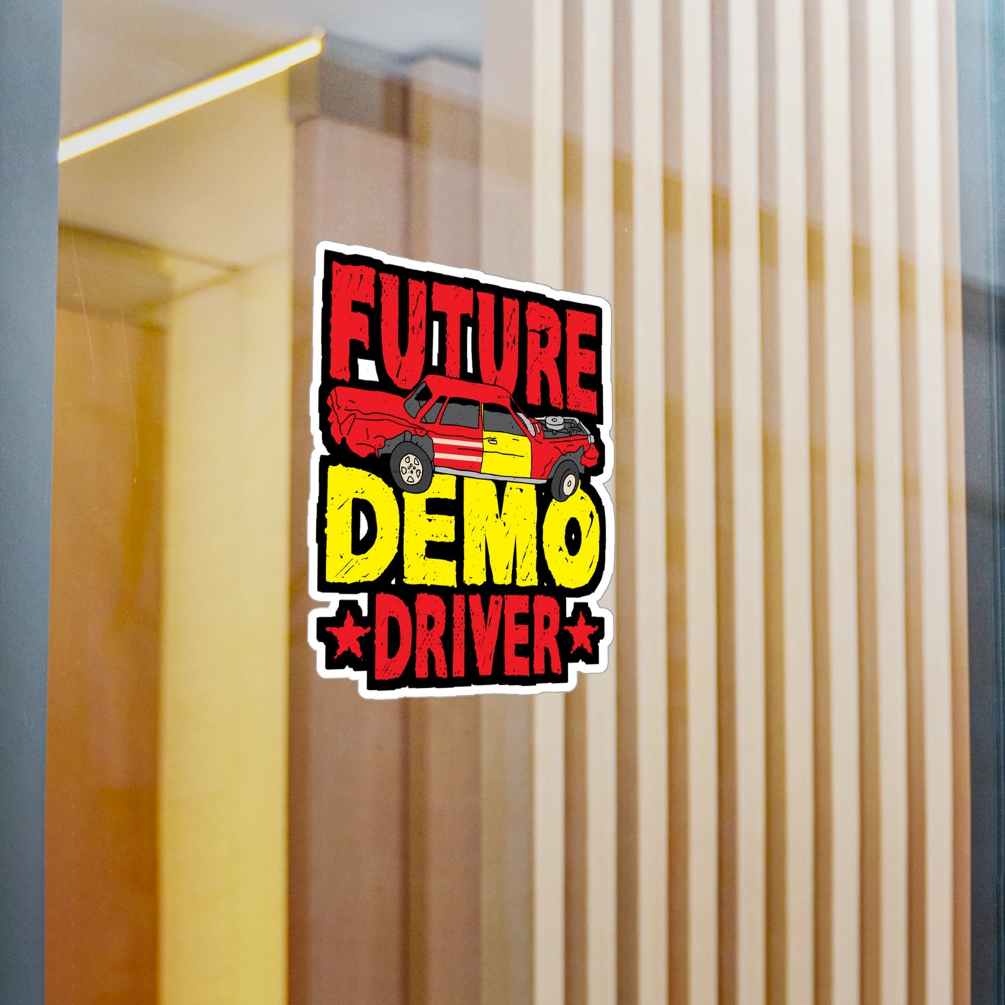 Future Demo Driver Demolition Derby | Demolition Sticker | Derby Decals | Demo-derby Laptop Sticker | Demolition Gift | Derby Gift