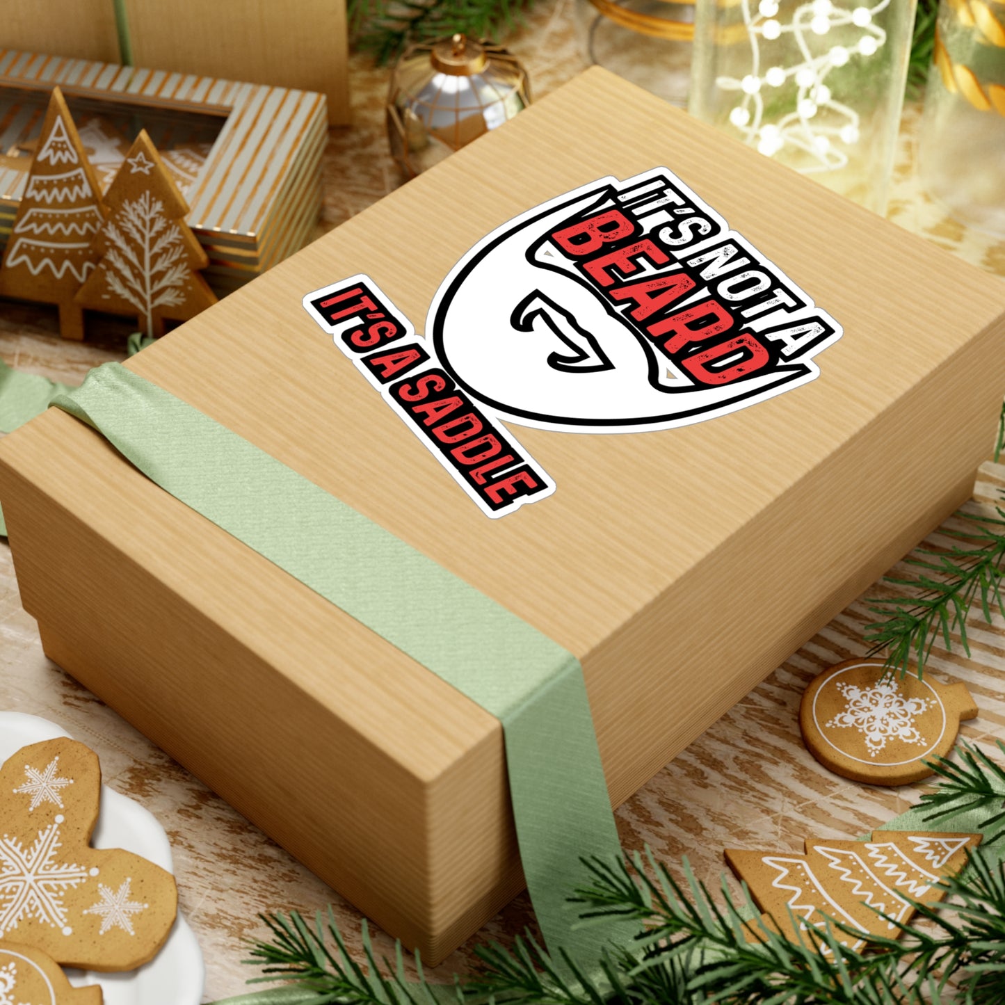 It's Not A Beard It's A Saddle - Beard Sticker for Car Laptop Sticker. Water Bottle Sticker, Vinyl Bearded Decal - Beard Gift