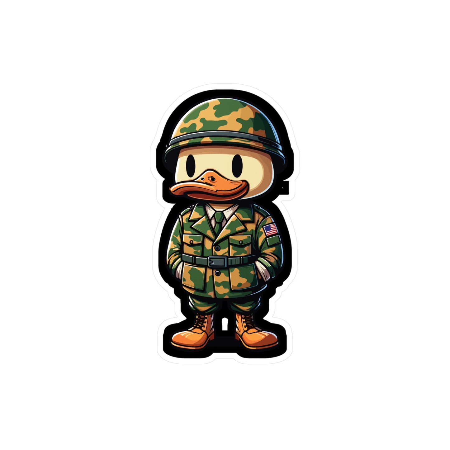 Solider Duck - Duck Sticker for Car Window Laptop Sticker. Water Bottle Sticker, Vinyl Soldier Decal, Military Sticker - Duck Gift