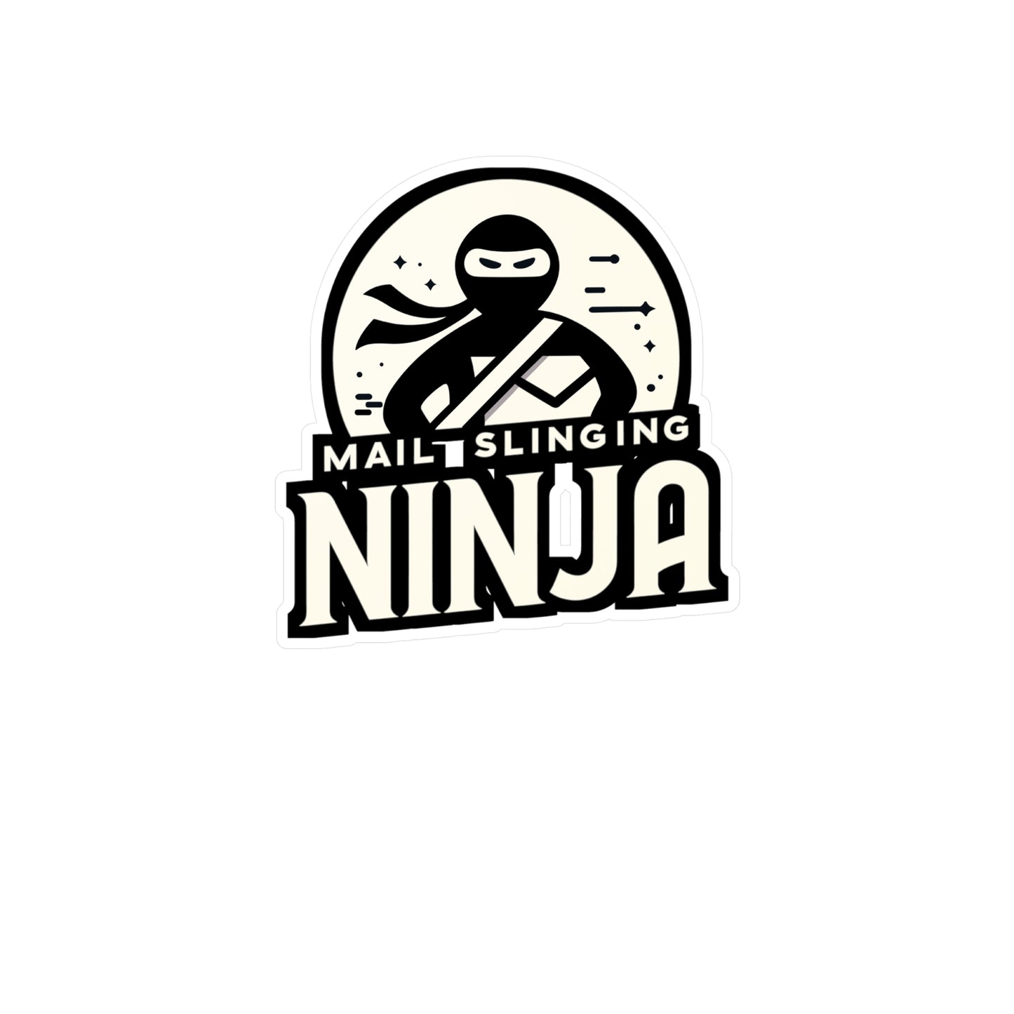 Mail Slinging Ninja - Postal worker Sticker for Laptop Sticker. Water Bottle Sticker, Vinyl Funny postal worker Decal - Postal worker Gift
