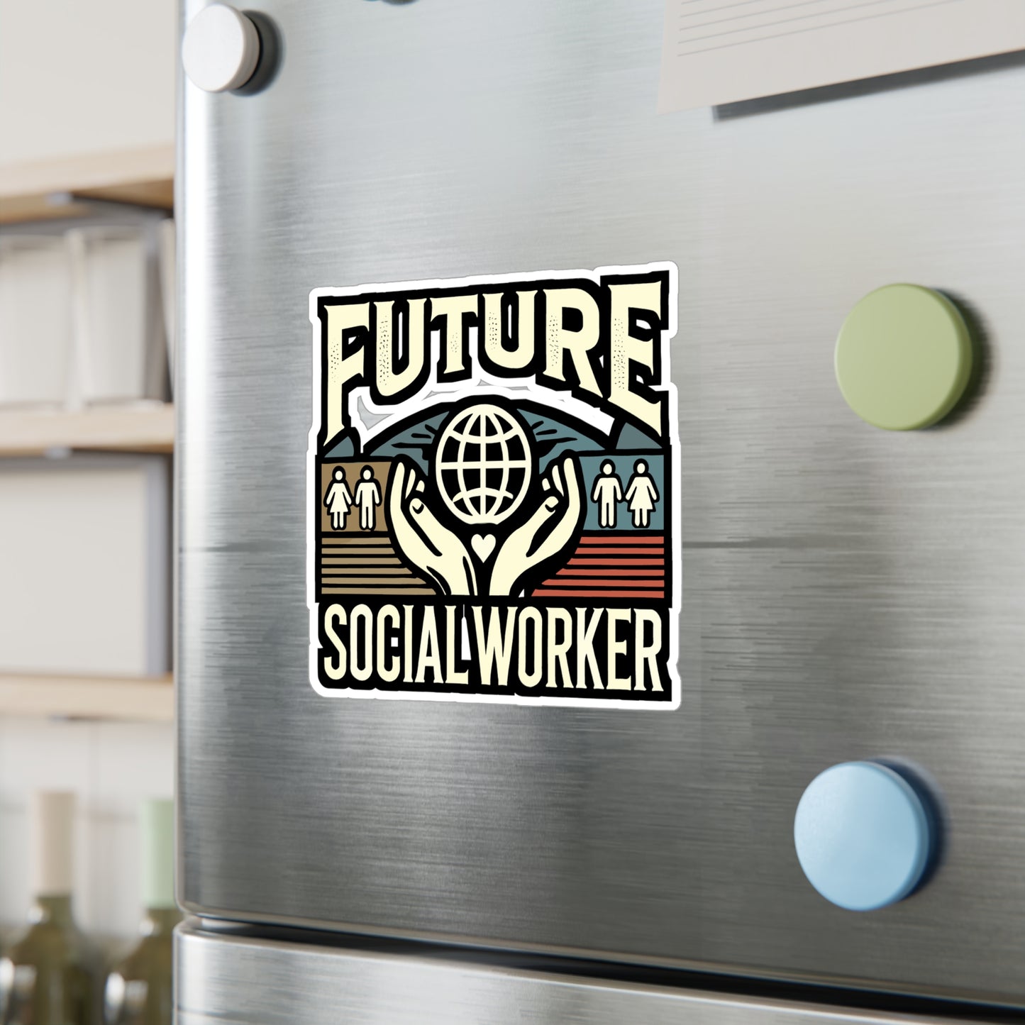 Future Social Worker - Social worker Sticker for Laptop Sticker. Water Bottle Sticker, Vinyl Social work Decal - Social worker Gift