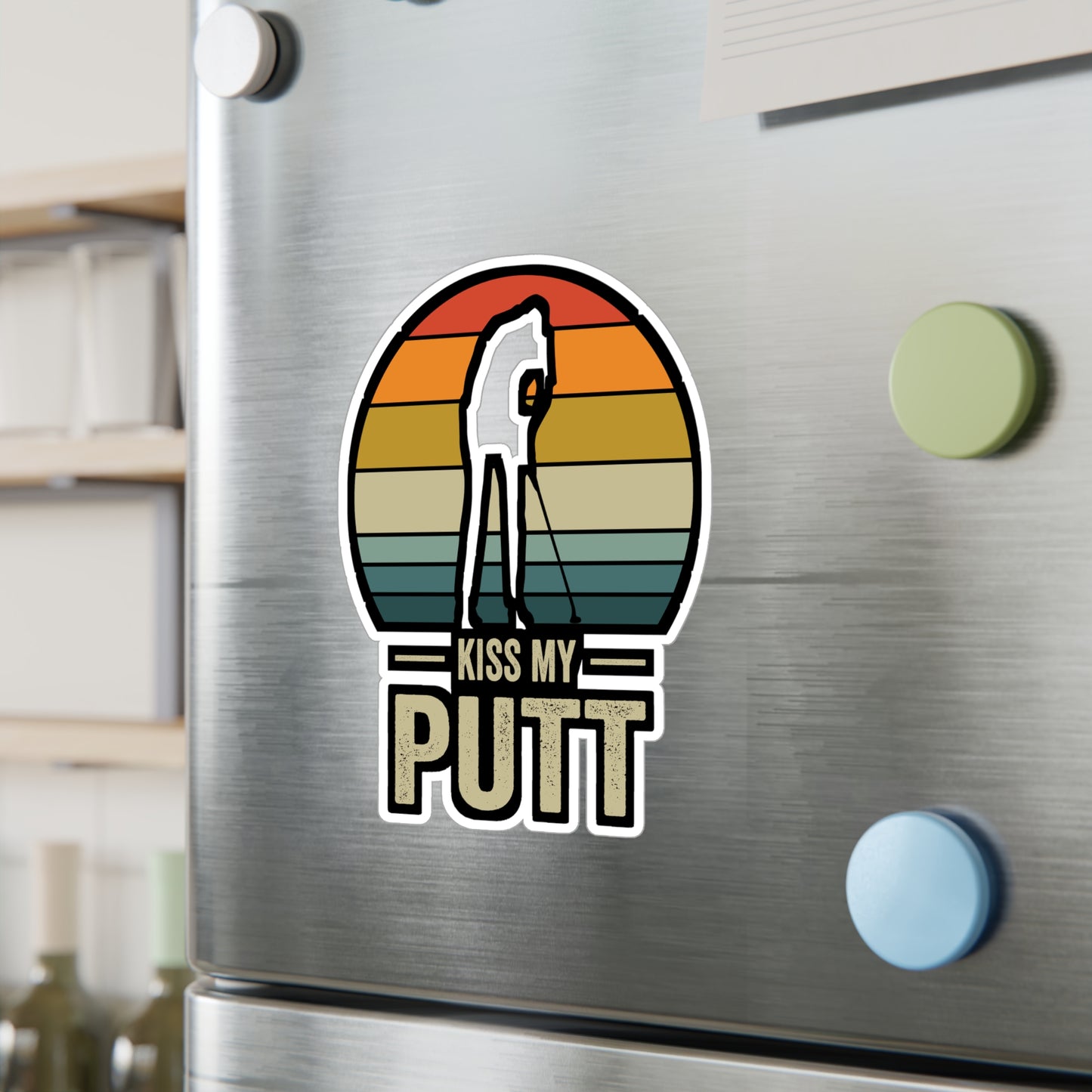 Kiss My Putt - Golf Sticker for Car Window Laptop Sticker. Water Bottle Sticker, Vinyl Golfing Decal, Golfer Sticker - Golf Gift