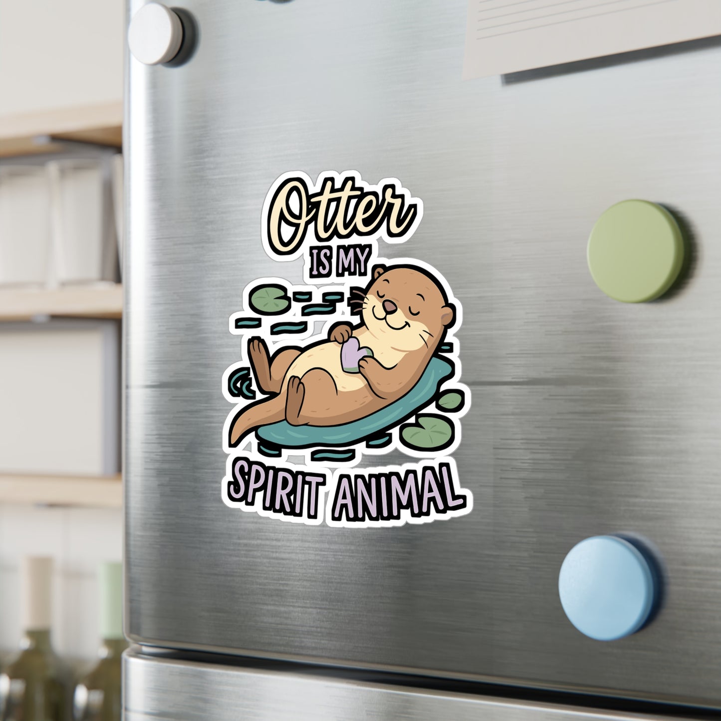 Otter Is My Spirit Animal - Otter Sticker for Laptop or Water Bottle - Gift for Animal Lovers, Teens, Students