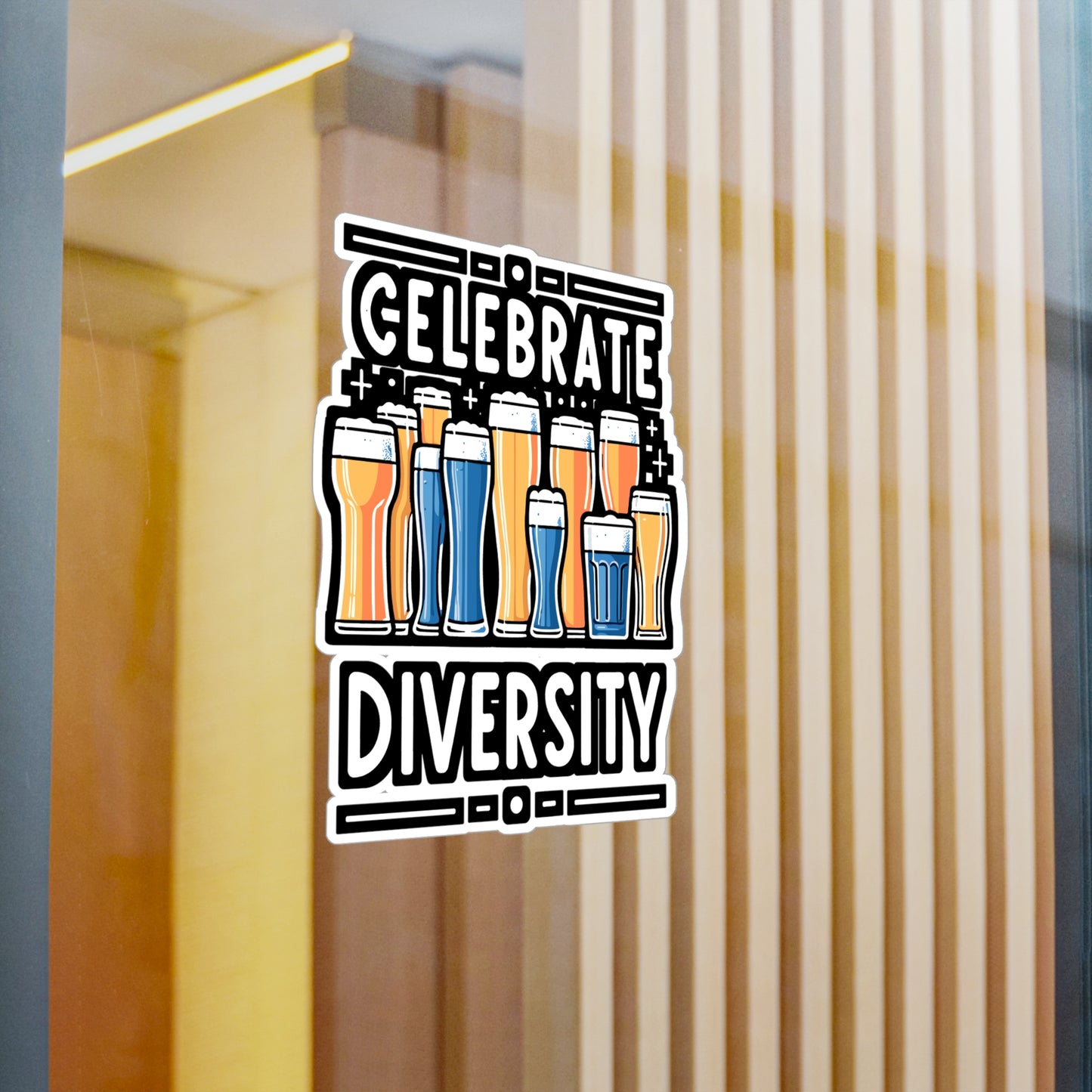 Celebrate Diversity - Craft-beer Sticker for Laptop Sticker. Water Bottle Sticker, Vinyl Virginia Decal - Craft-beer Gift