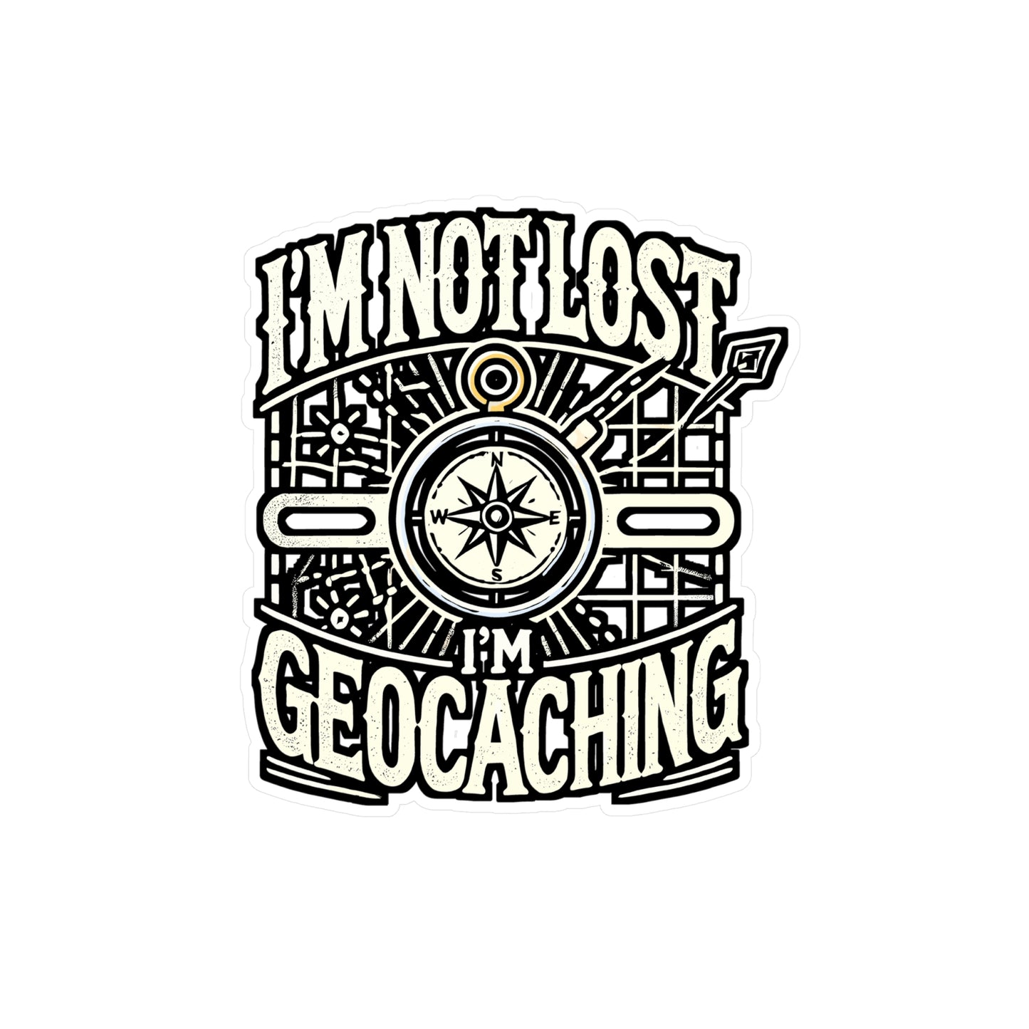 I'm Not Lost, I'm Geocaching – Vinyl Geocaching Sticker for Laptop or Water Bottle | Geocacher Gift, Adventure Decal