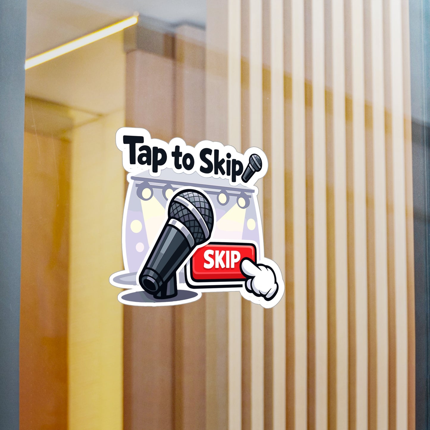 Karaoke Sticker Tip to Skip Funny Music Beer Booze Decals Waterproof Vinyl for Laptop Water Bottle