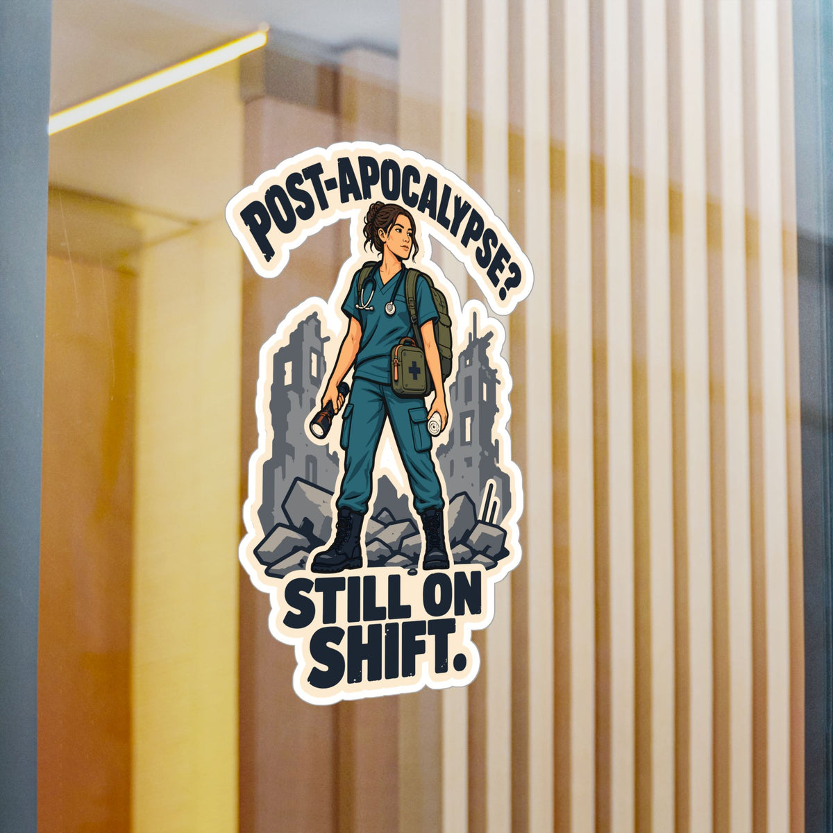 Nurse Sticker Post-Apocalyptic Skill Vinyl Decals for Laptop, Water Bottle, Nursing Student Gift