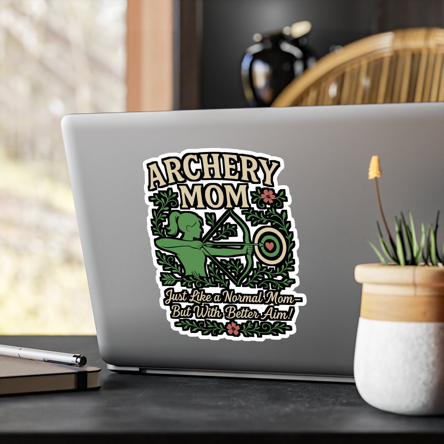 Archery Mom - Archery Sticker for Laptop, Water Bottle, Gift for Moms, Archery Lovers & Enthusiasts