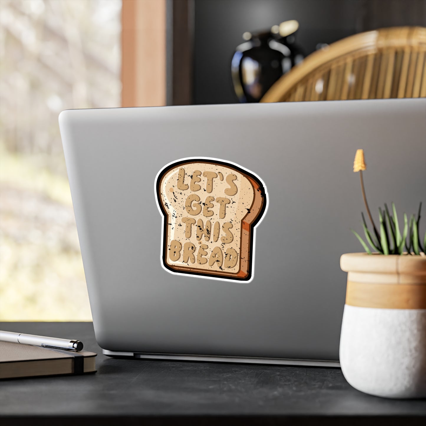 Let's Get This Bread - Baking Sticker for Laptop Sticker. Water Bottle Sticker, Vinyl Cake-decorator Decal - Baking Gift