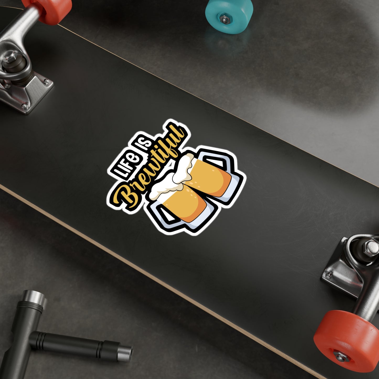 Life is brewtiful - Bartender Sticker for Wall, Laptop, Window, Truck, Car Bartender Gift Vinyl Cocktail Decal Sticker