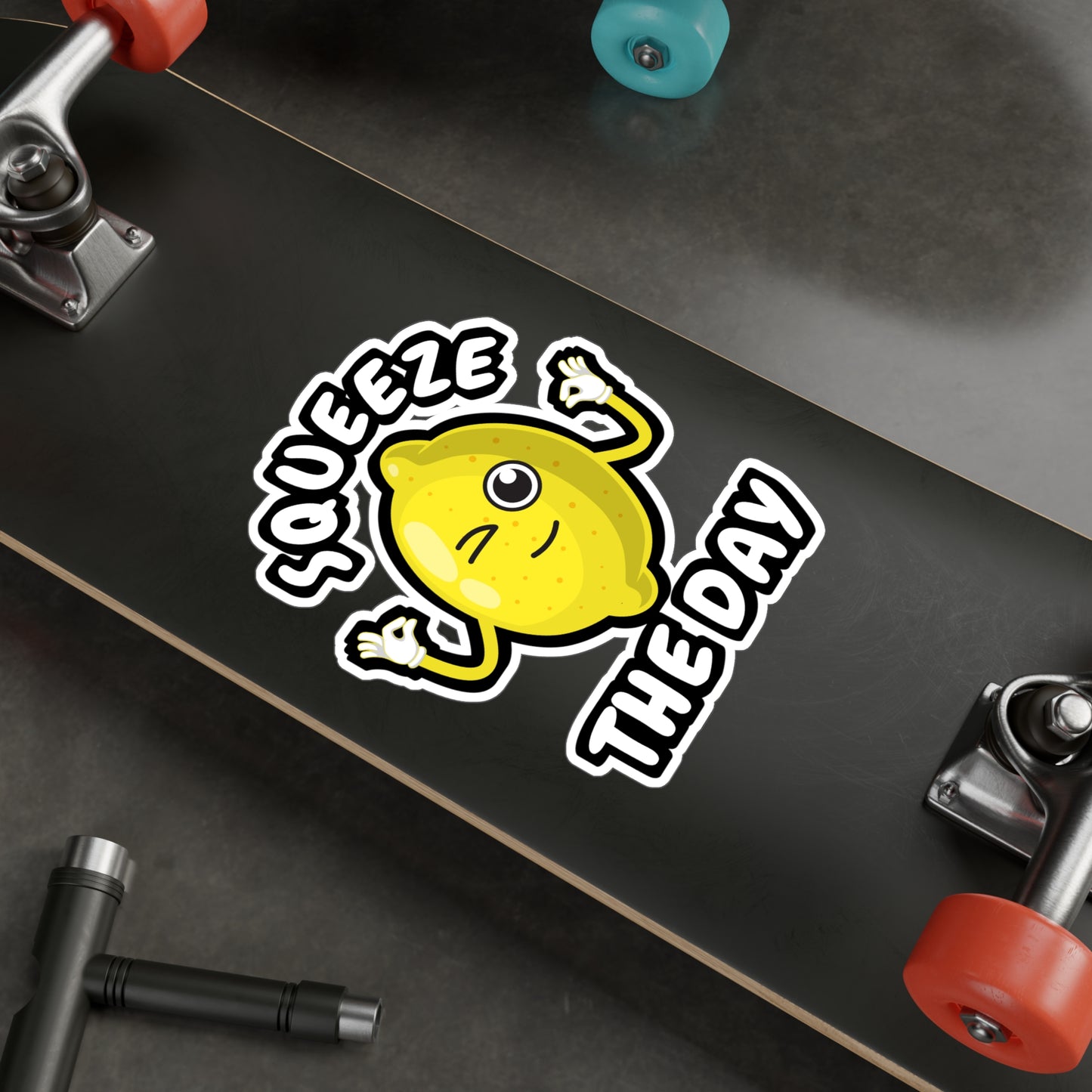 Squeeze The Day | Lemonade Sticker | Lemon Decals | Squeazy Laptop Sticker | Lemonade Gift | Lemon Gift