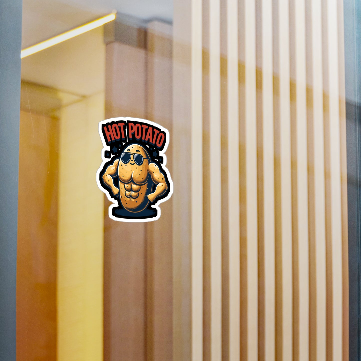 Hot Potato - Weightlifting Sticker for Laptop Sticker. Water Bottle Sticker, Vinyl Muscles Decal - Weightlifting Gift