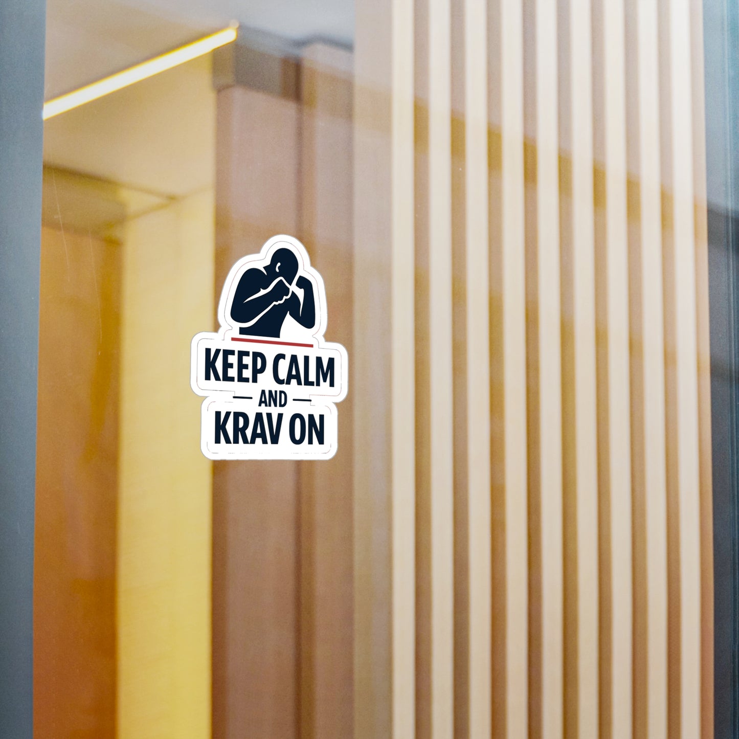 Krav Maga Sticker Keep Calm and Krav On - Martial Arts Self Defense Fitness Vinyl Waterproof decals for Laptop Water Bottle