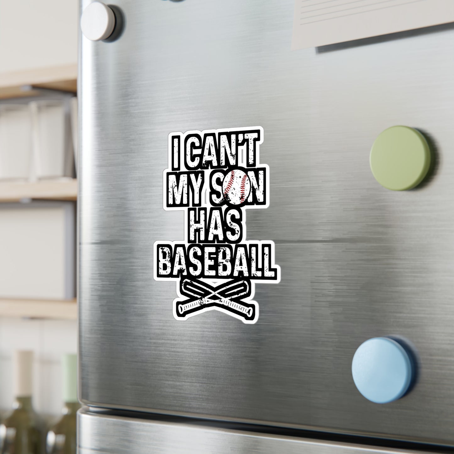 I Can't My Son Has Baseball - Baseball Sticker for Laptop Sticker. Water Bottle Sticker, Vinyl Softball Decal - Baseball Gift
