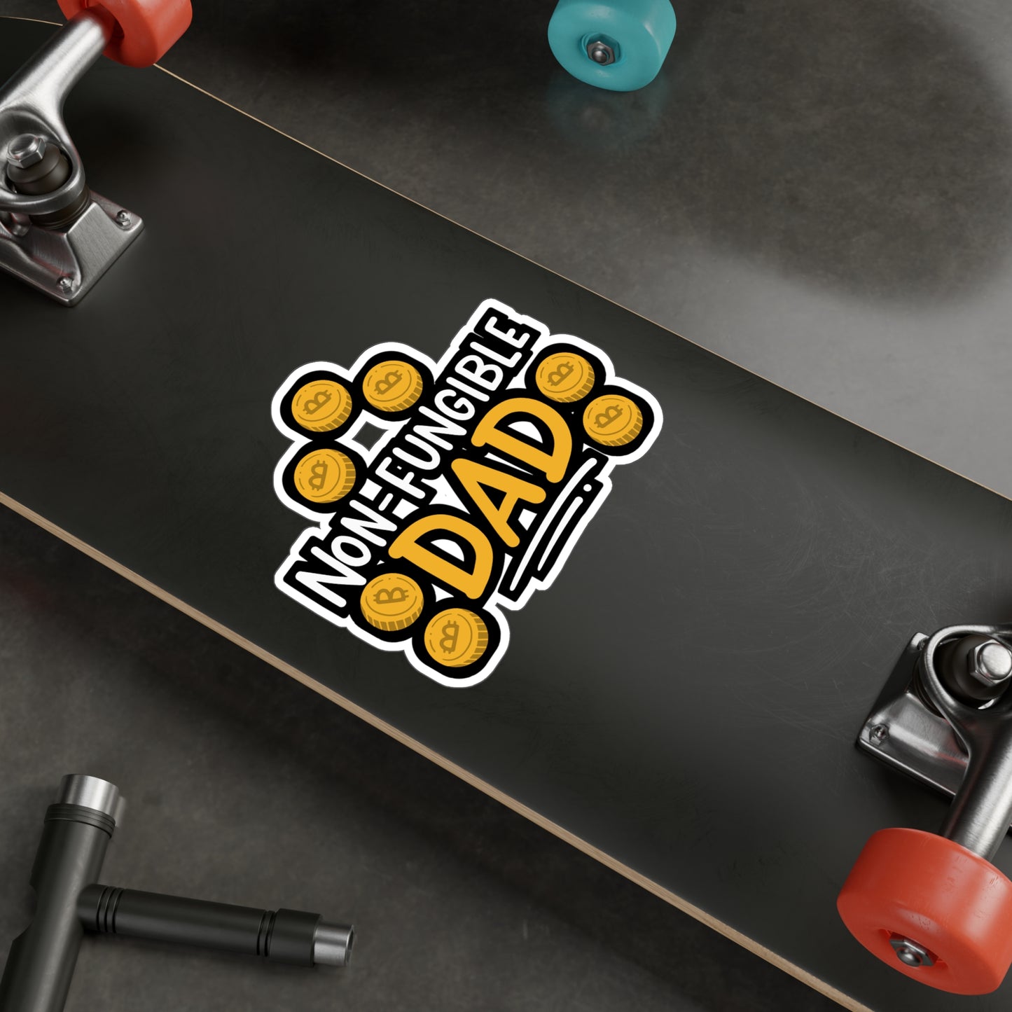 Non-Fungible Dad - Nft Sticker for Car Window Laptop Sticker. Water Bottle Sticker, Vinyl Non-fungible Decal, Token Sticker - Nft Gift