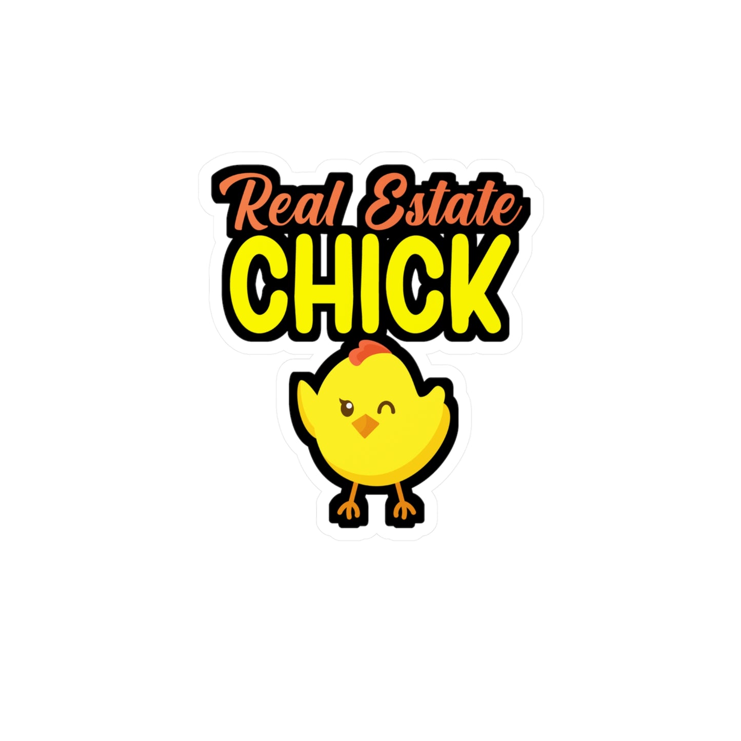 Real estate chick - Real estate Sticker for Wall, Laptop, Window, Truck, Car Real estate Gift Vinyl Real estate agent Decal Sticker