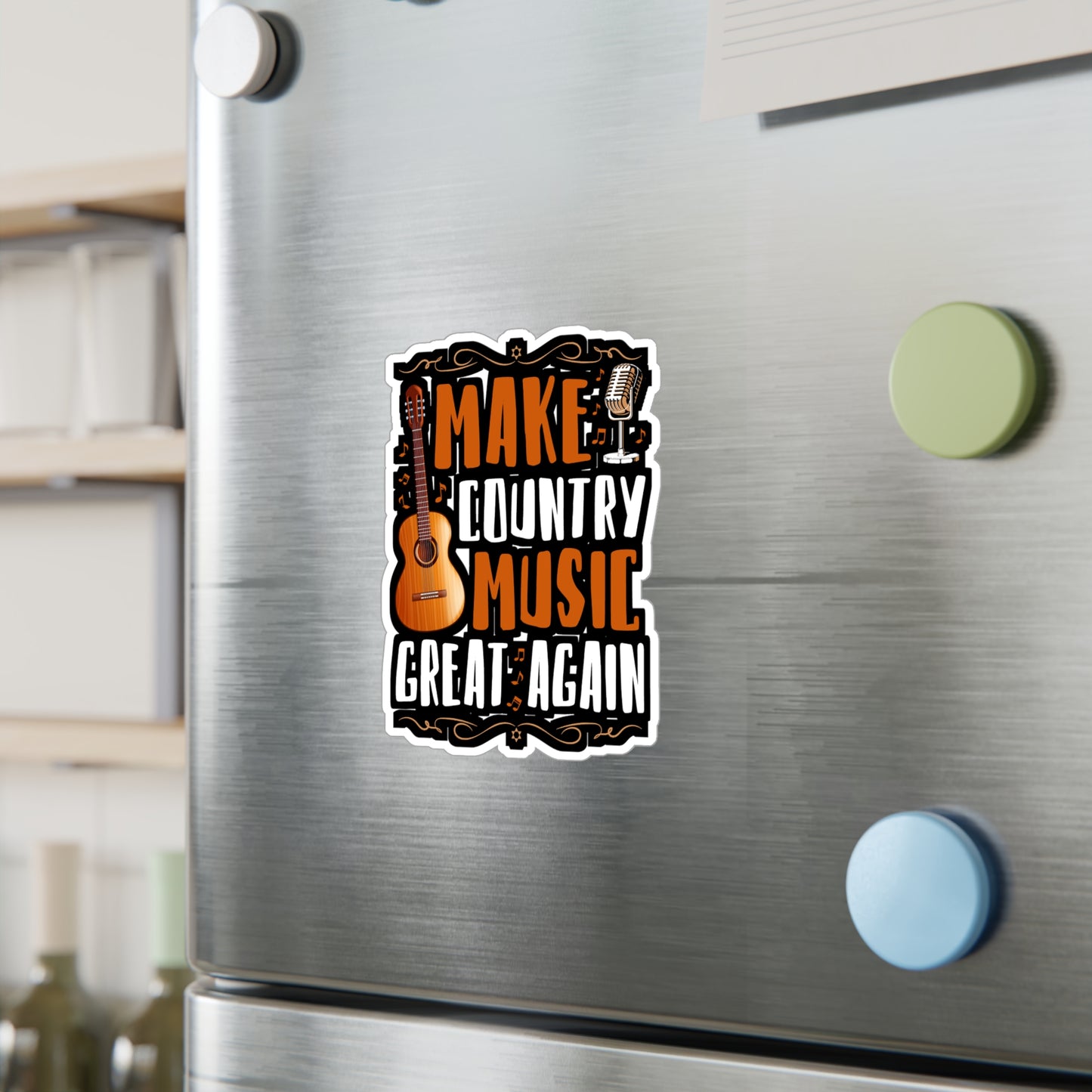Make Country Music Great Again - Country Sticker for Laptop Sticker. Water Bottle Sticker, Vinyl Country music Decal - Country Gift