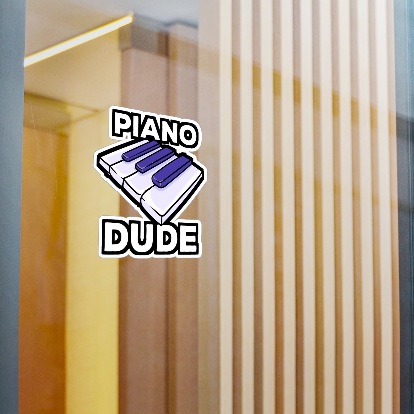 Piano Dude - Piano Sticker for Car Window Laptop Sticker. Water Bottle Sticker, Vinyl Sharp Decal, Pianist Sticker - Piano Gift