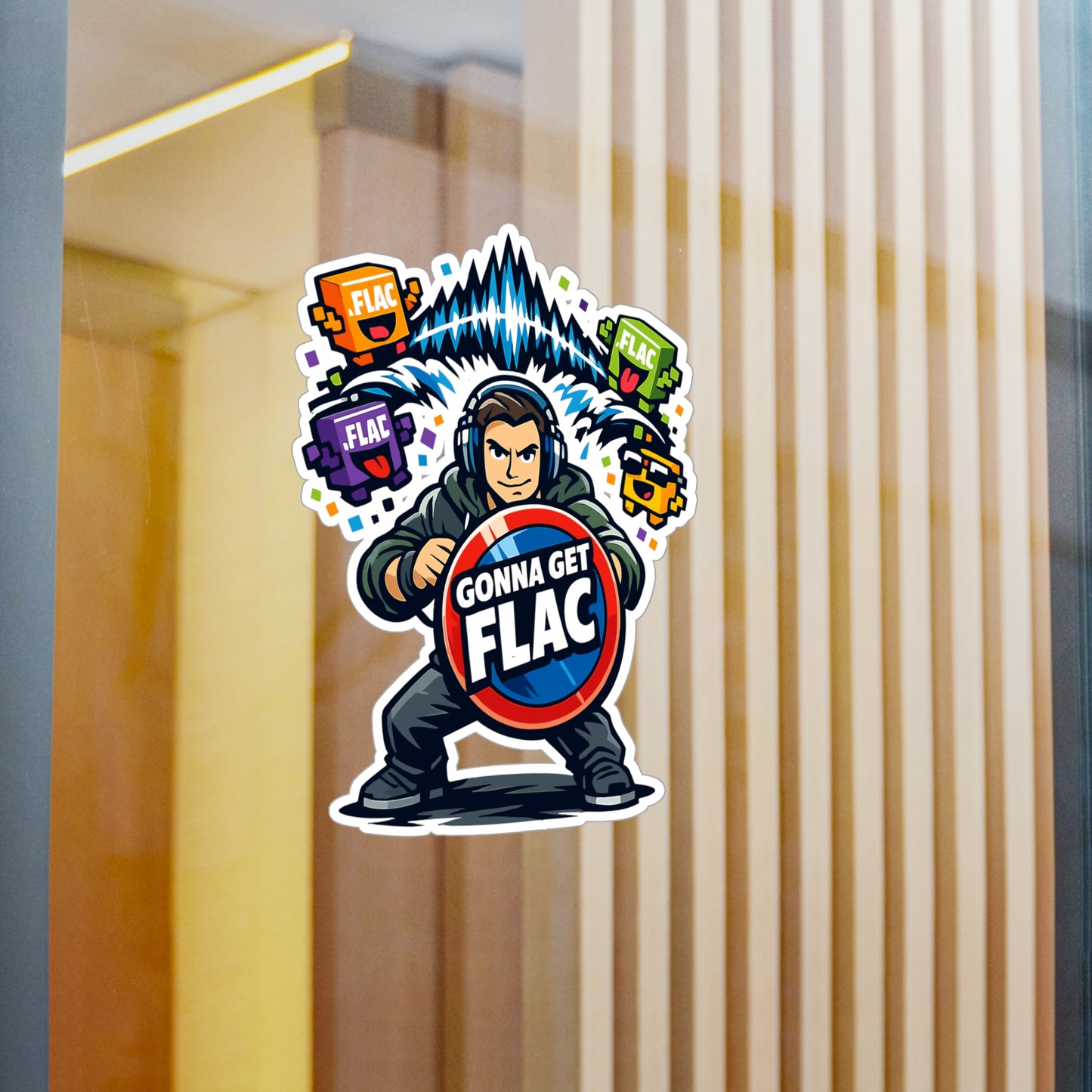 Audio Engineer Sticker Gonna Get FLAC Funny Sound Engineer Vinyl Sticker Decals Waterproof for Laptop Water Bottle Monitor