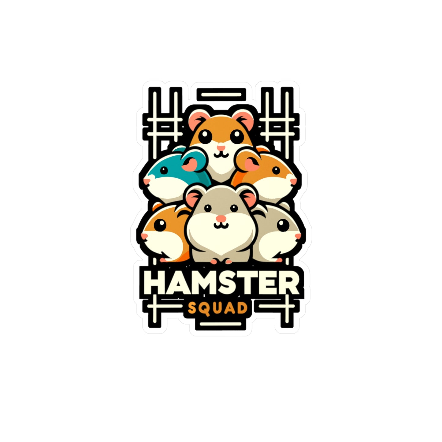 Hamster Squad - Hamster Sticker for Car Window Laptop Sticker. Water Bottle Sticker, Vinyl Guinea pig Decal, Hamster Sticker - Hamster Gift