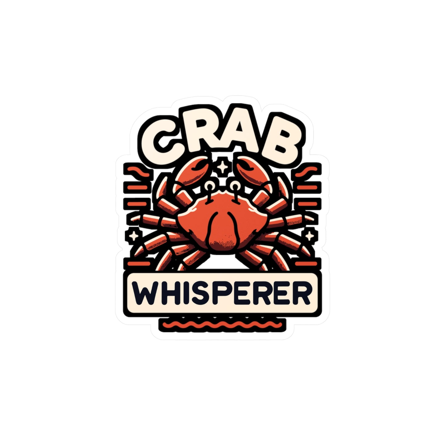 Crab Whisperer - Crab Sticker for Laptop Sticker. Water Bottle Sticker, Vinyl Crabbing Decal - Crab Gift