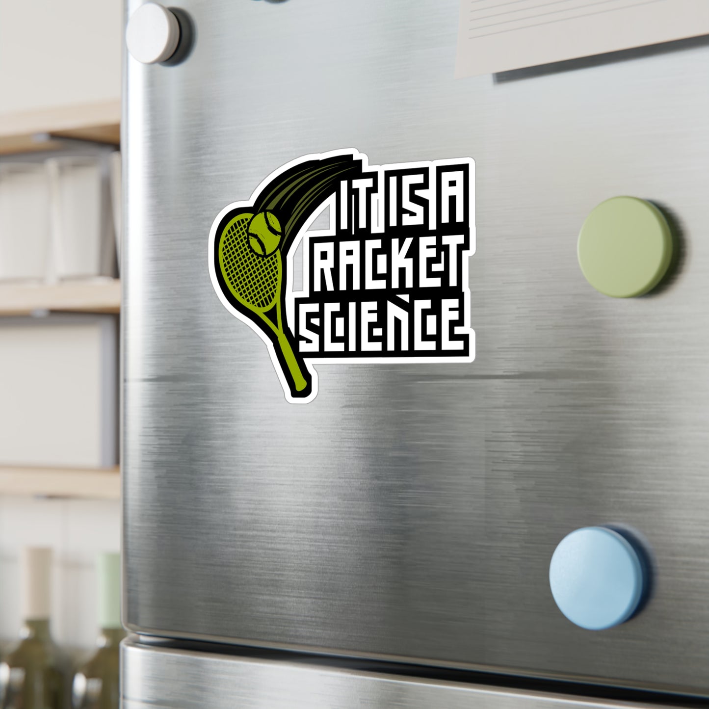 It Is Racket Science - Tennis Sticker for Wall, Laptop, Window, Truck, Car Tennis Gift Vinyl Love Decal Sticker