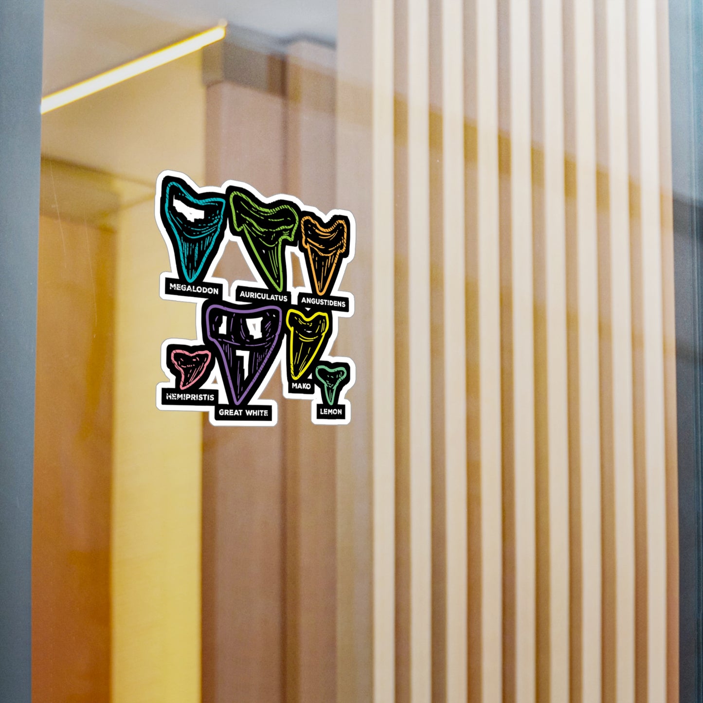 Shark Tooth types Fossil Hunting - Fossil Sticker for Laptop Sticker. Water Bottle Sticker, Vinyl Shark-teeth Decal - Fossil Gift