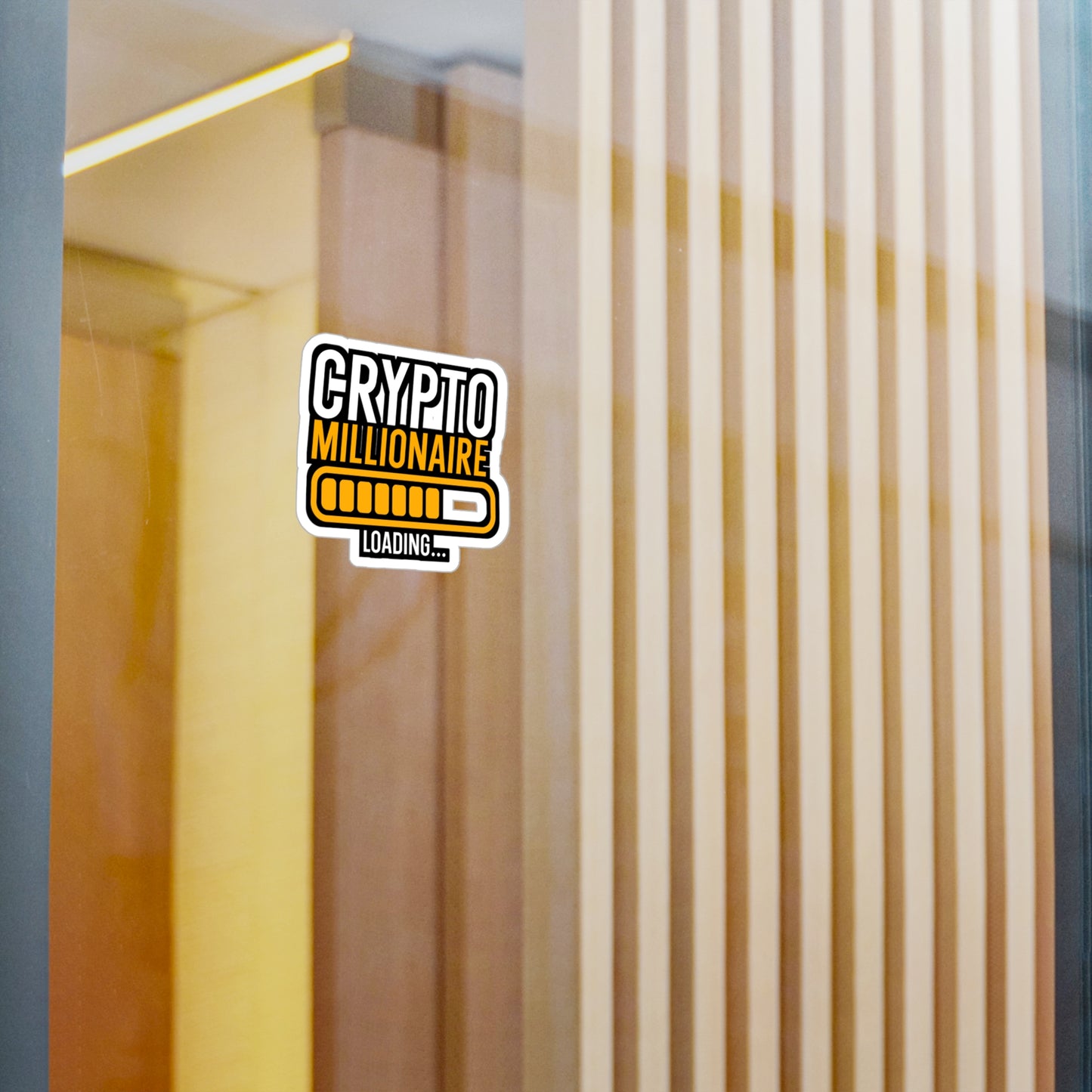 Crypto millionaire loading - Cryptocurrency Sticker for Wall, Laptop, Window, Truck, Car Cryptocurrency Gift Vinyl Coin Decal Sticker