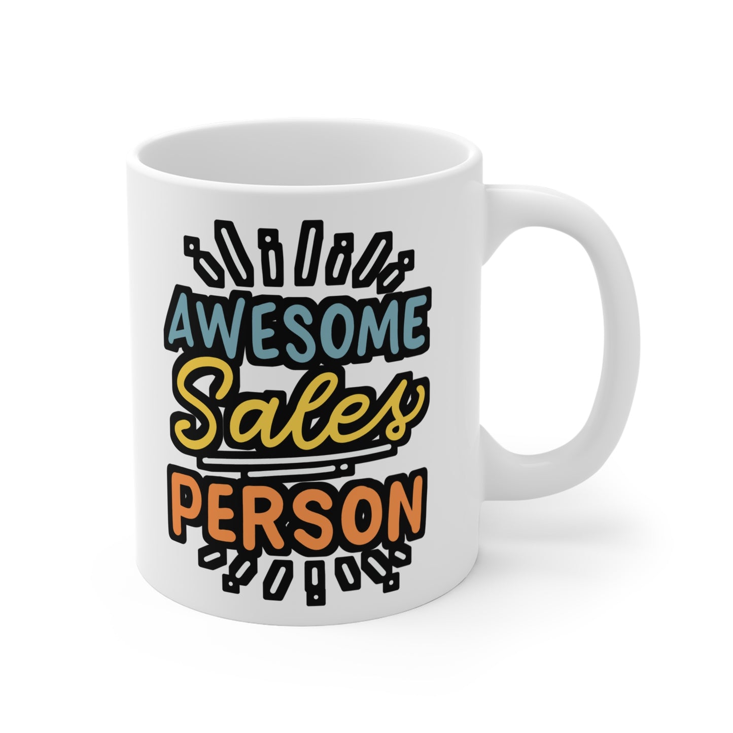 Awesome Salesperson - Salesman Mug for Coffee 11oz. Salesman Cup, White ceramic, Salesperson Mug, Assistant Tea Cup - Salesman Gift