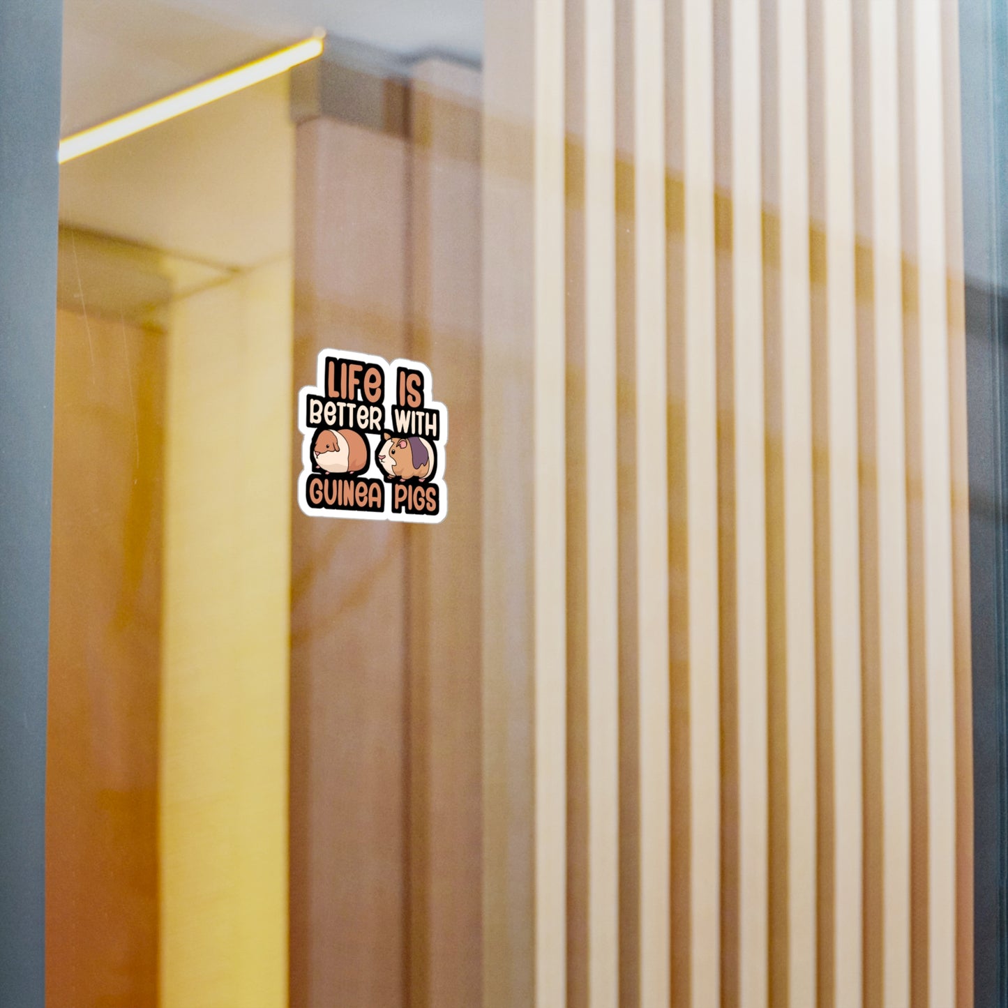 Life is better with guinea pigs - Guinea pig Sticker for Wall, Laptop, Window, Truck, Car Guinea pig Gift Vinyl Guinea pig dad Decal Sticker