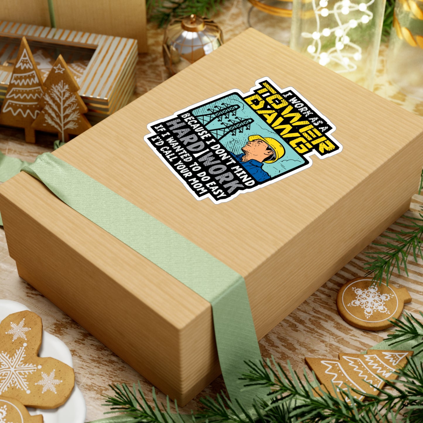 I Work As A Tower Dawg - Tower-climber Sticker for Laptop Sticker. Water Bottle Sticker, Vinyl Climbing Decal - Tower-climber Gift