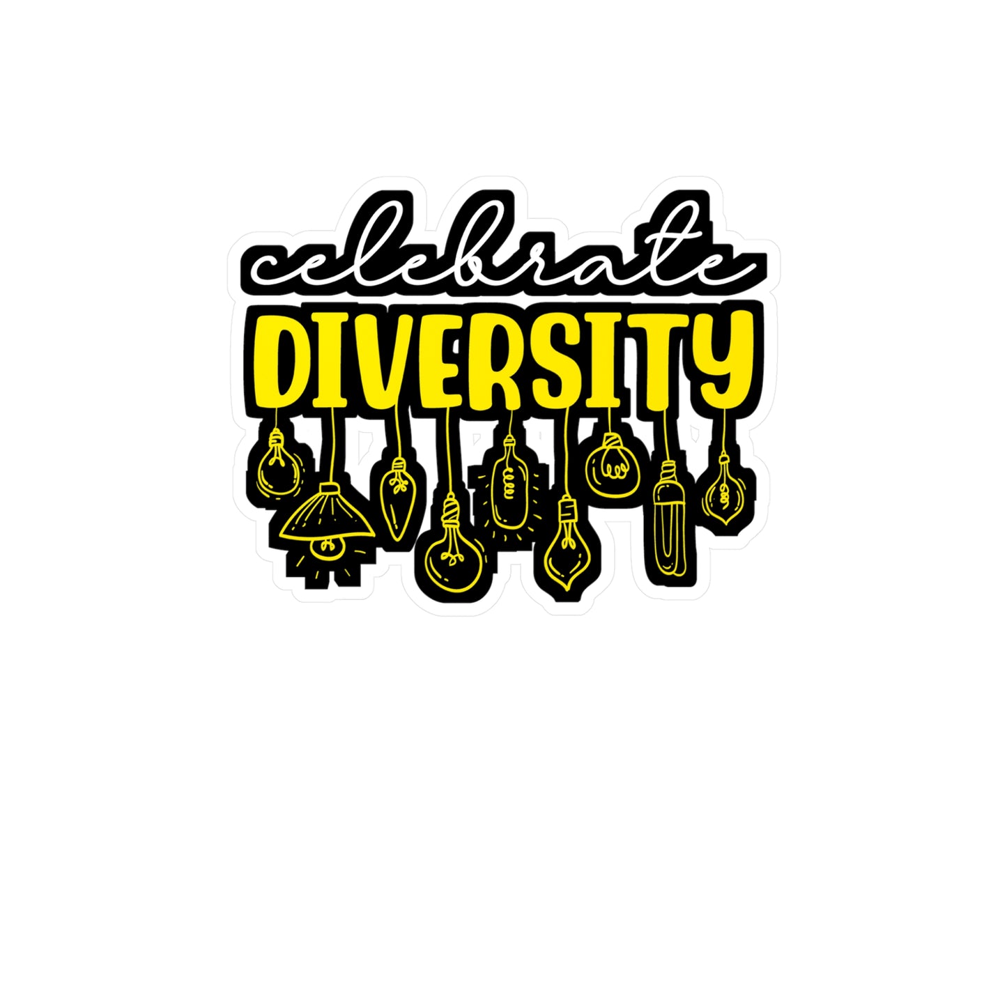 Celebrate Diversity - Electrician Sticker for Wall, Laptop, Window, Truck, Car Electrician Gift Vinyl Stripper Decal Sticker