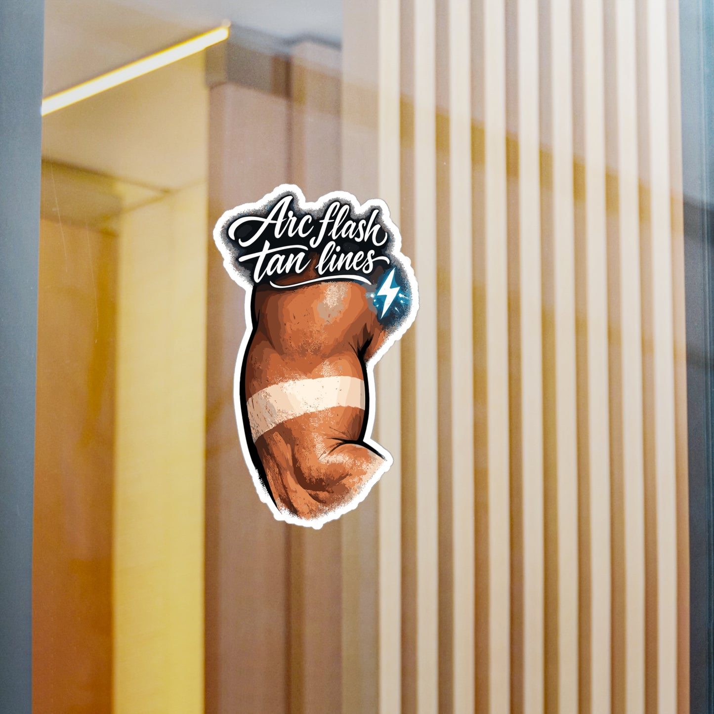 Welder Sticker Arc Flash Tan Lines Funny Welding Fabricator Design Vinyl Waterproof Decals for Laptop Water Bottle