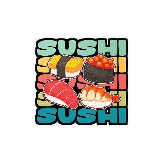 Sushi - Japan Sticker for Car Window Laptop Sticker. Water Bottle Sticker, Vinyl Japanese Decal, Gift idea Sticker - Japan Gift