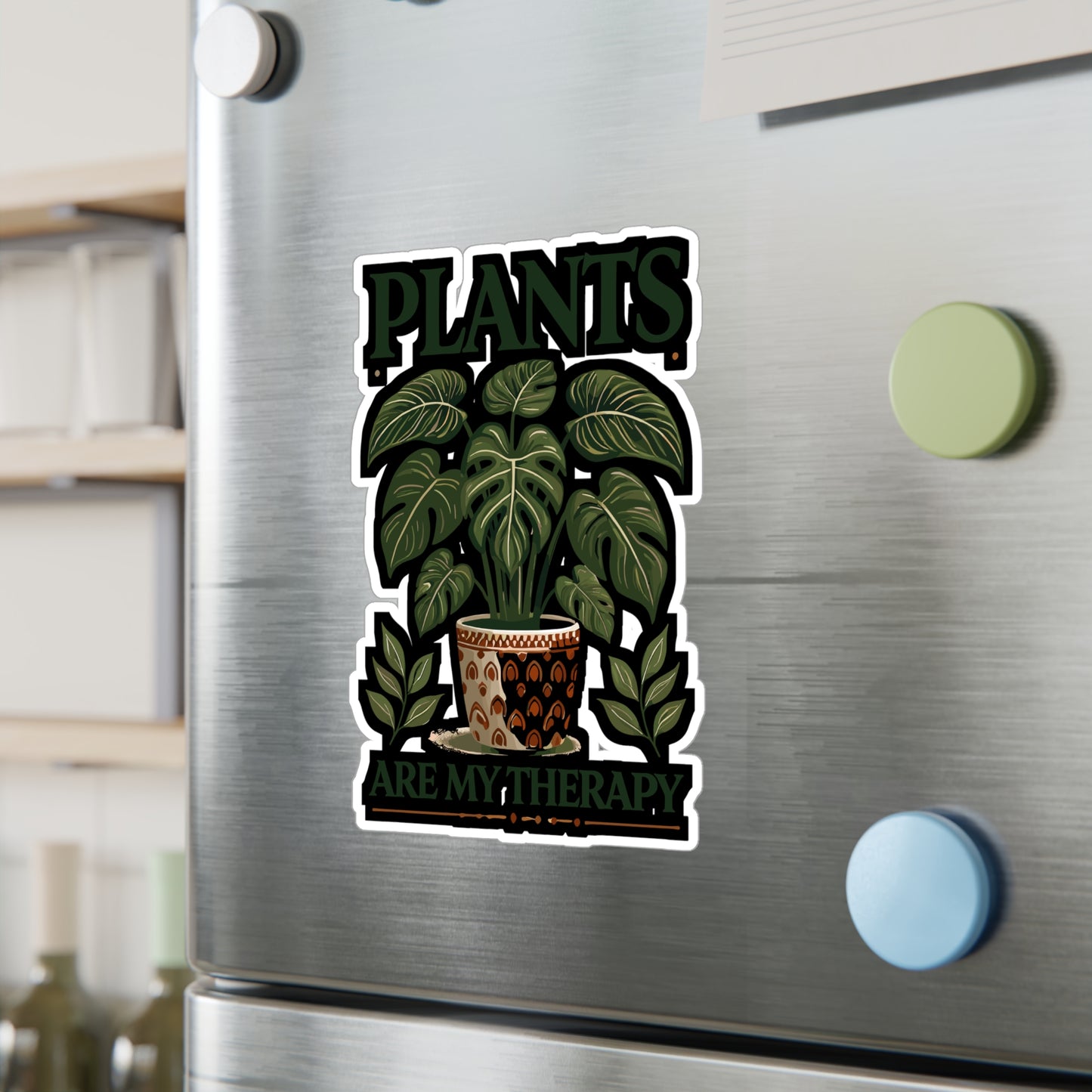 Plants Are My Therapy - Plants therapy Sticker for Laptop Sticker. Water Bottle Sticker, Vinyl Plant lovers Decal - Plants therapy Gift