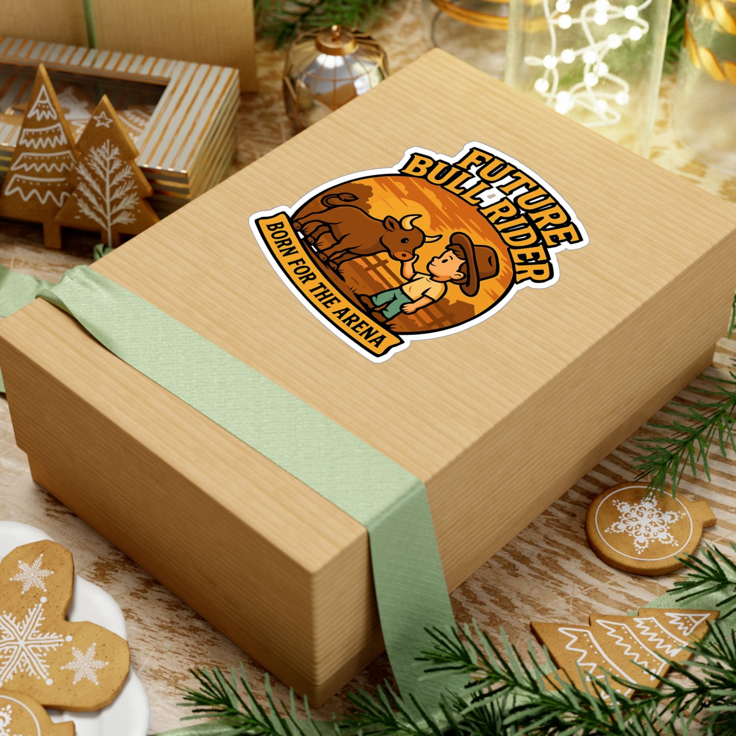 Future Bull Rider - Bull Riding Sticker for Laptop, Water Bottle - Rodeo Gift for Kids, Boys, Young Cowboys