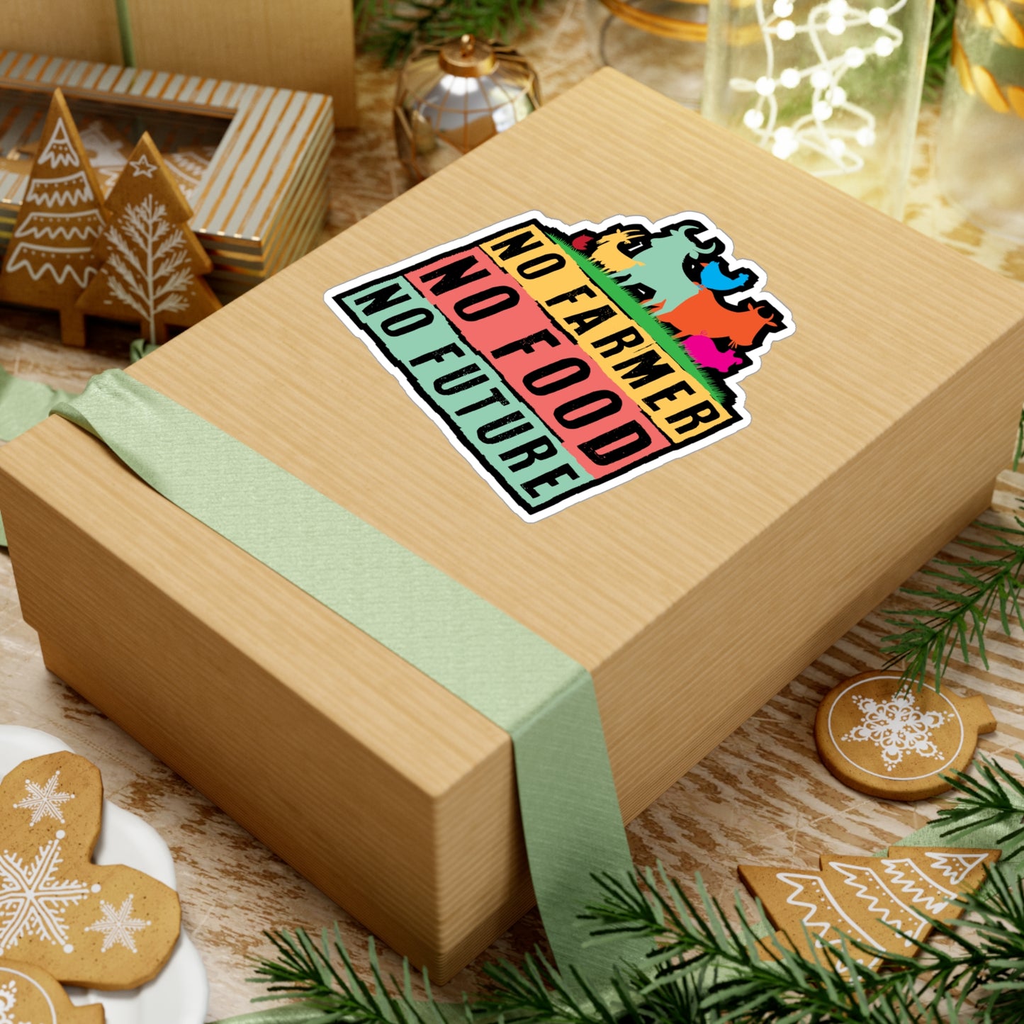 Nor Farmer No Food - Farmer Sticker for Car Window Laptop Sticker. Water Bottle Sticker, Vinyl Farm Decal, Farming Sticker - Farmer Gift