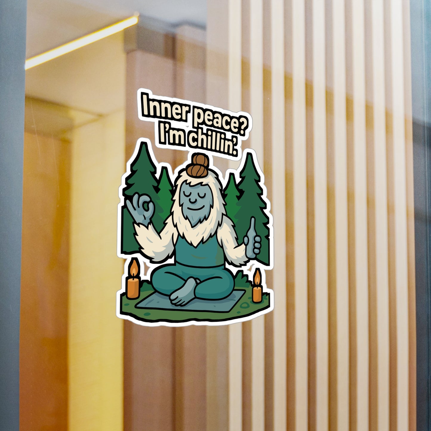 Inner peace - I’m chillin’ - Meditation Sticker for Laptop, Water Bottle, Mindfulness Gift for Yoga Lovers, Relaxation Decor