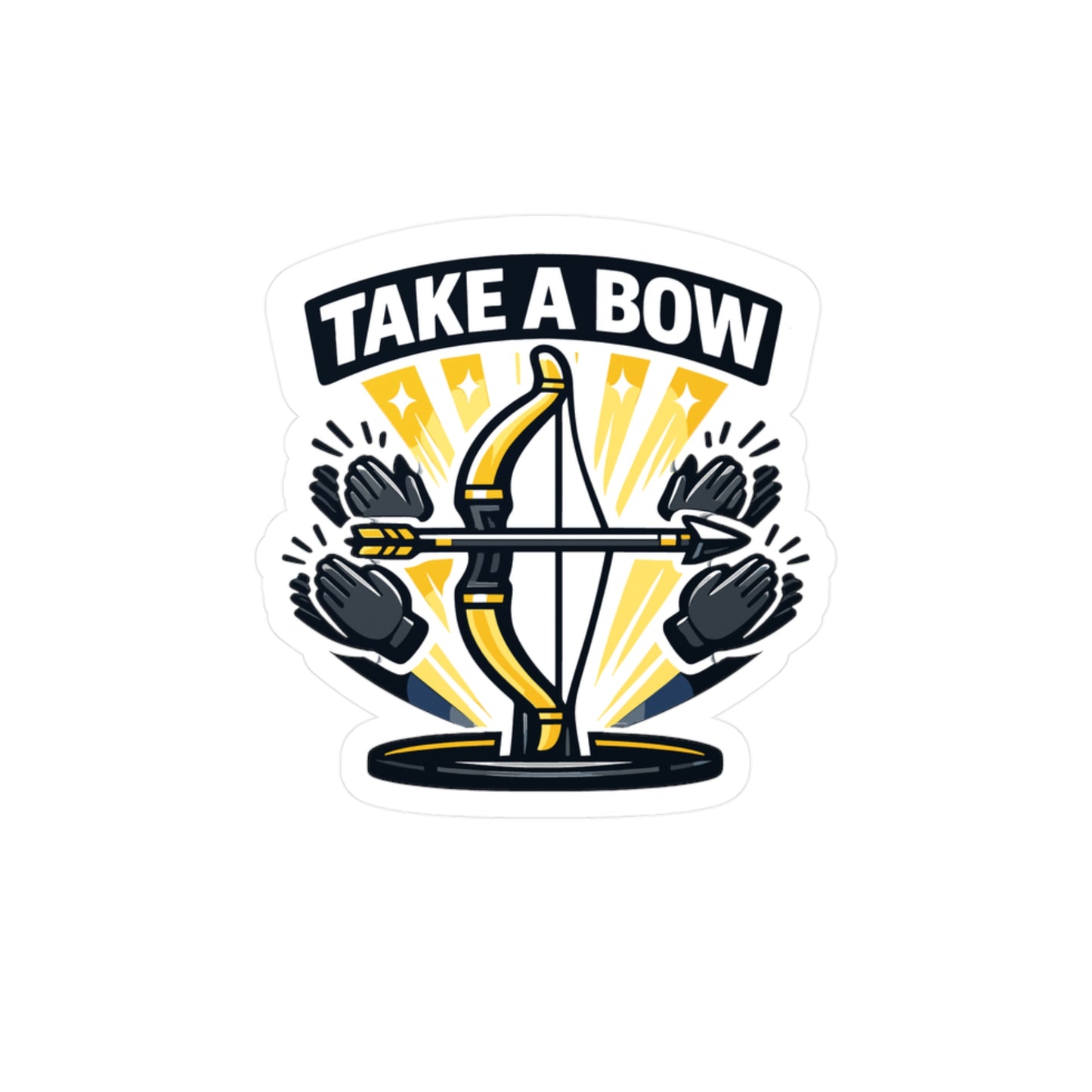Archery Sticker "Take a Bow" Archer Hunting Shoot, Vinyl Waterproof Laptop Water Bottle decals