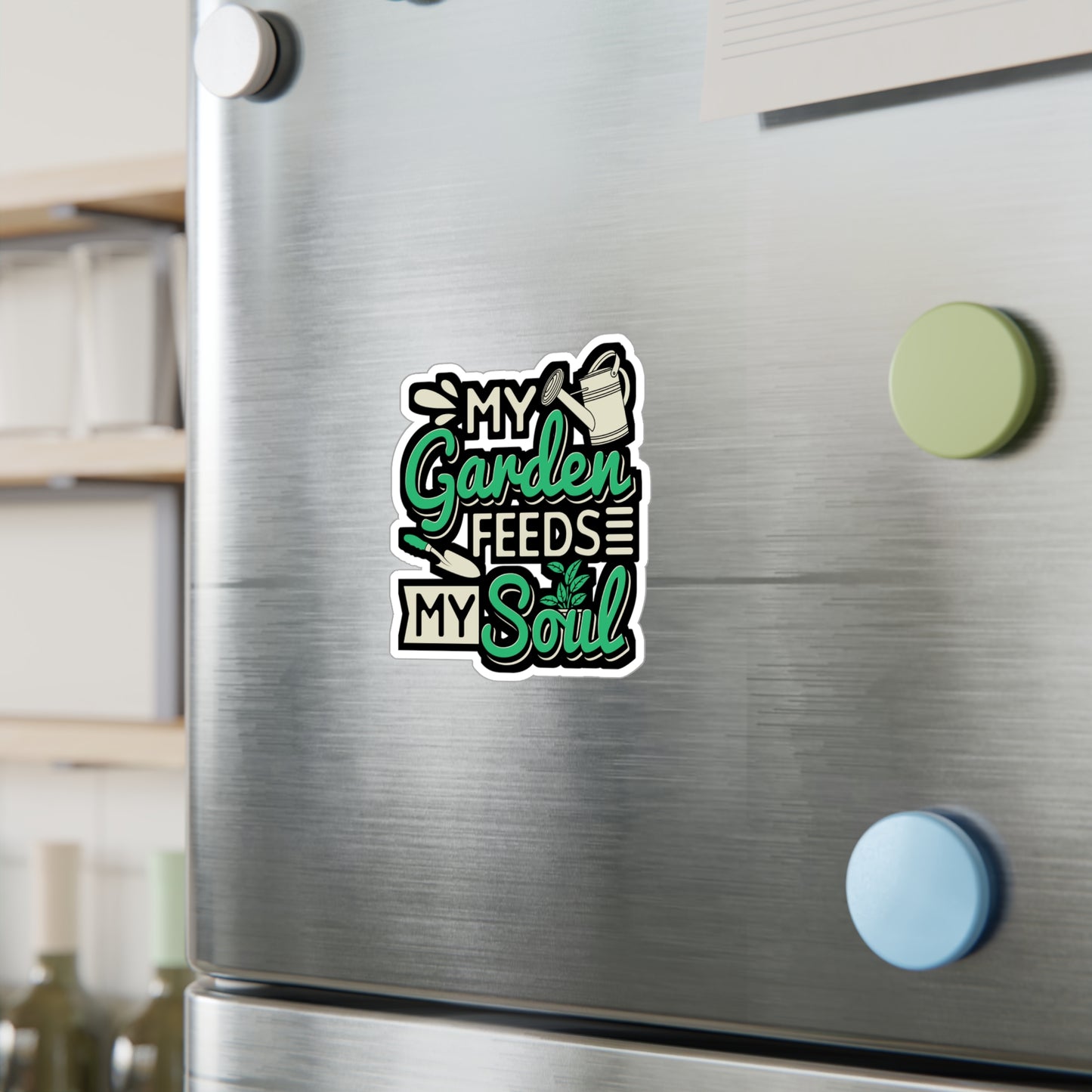 My Garden Feeds My Soul - Gardening Sticker for Laptop Sticker. Water Bottle Sticker, Vinyl Greenhouse Decal - Gardening Gift