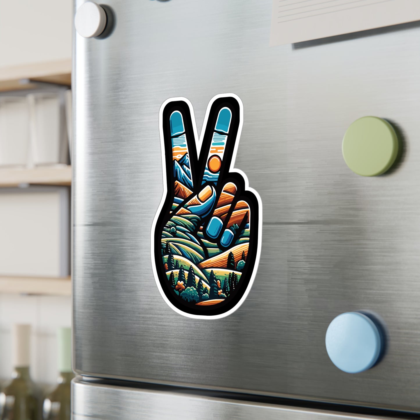 Peace Outdoor Forest Camping - Camping Sticker for Laptop Sticker. Water Bottle Sticker, Vinyl Adventure Decal - Camping Gift