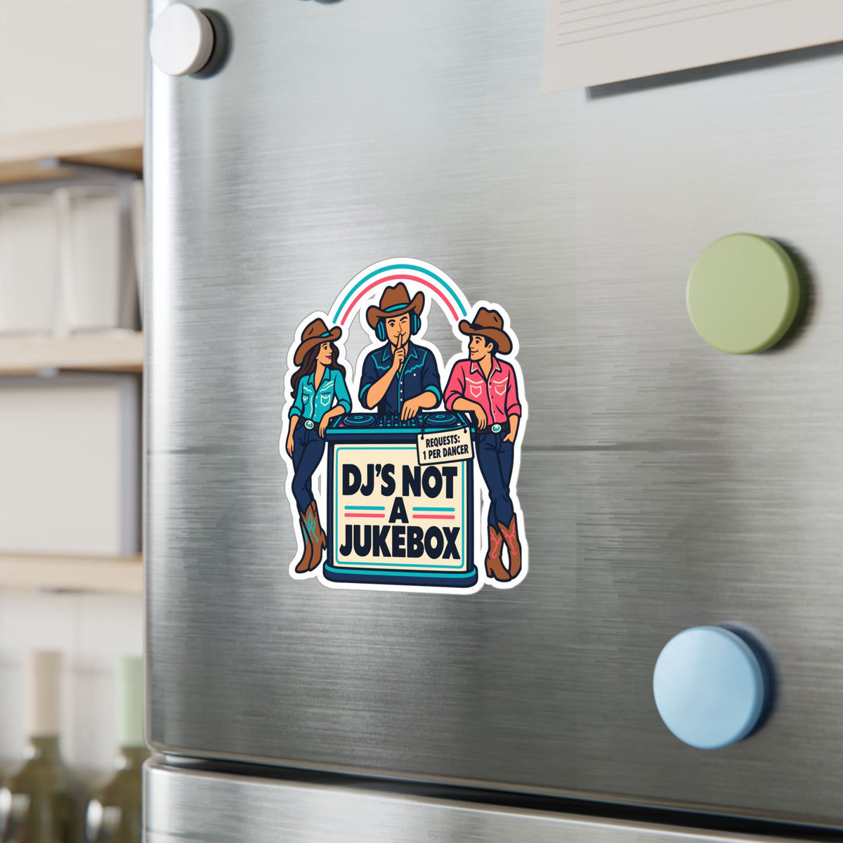 Line Dance Sticker – DJ’s Not a Jukebox, Western Decals for Country Dancers, Laptops and Water Bottles