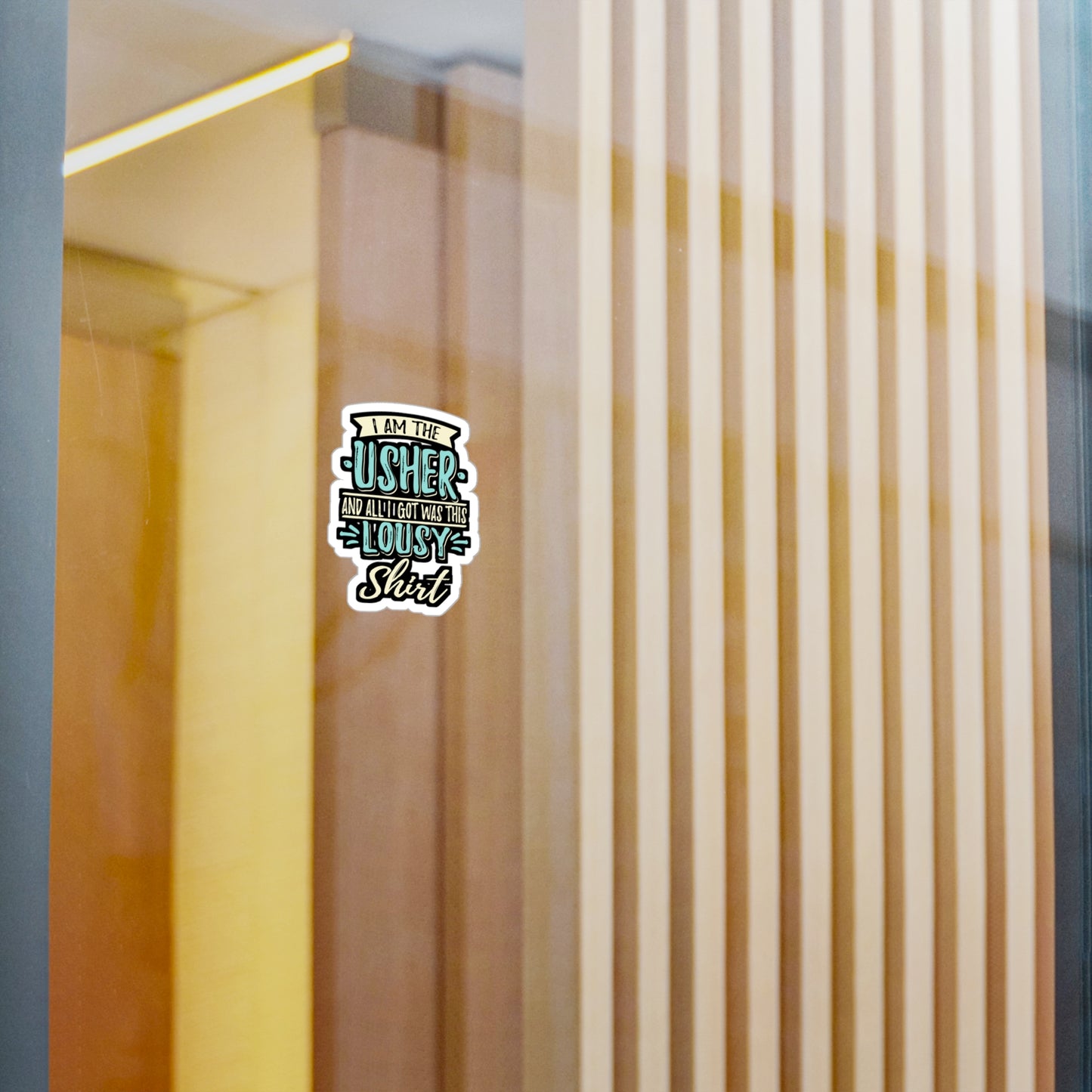 I Am The Wedding Usher | Wedding-usher Sticker | Ceremony Decals | Guests Laptop Sticker | Wedding-usher Gift | Ceremony Gift