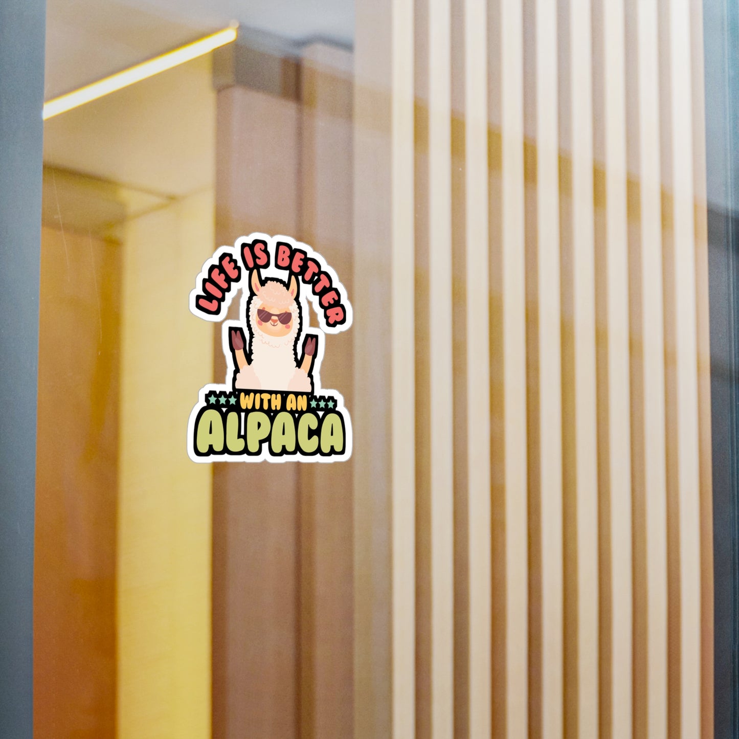 Life is Better With an Alpaca - Alpaca Sticker for Laptop Sticker. Water Bottle Sticker, Vinyl Alpacas Decal - Alpaca Gift