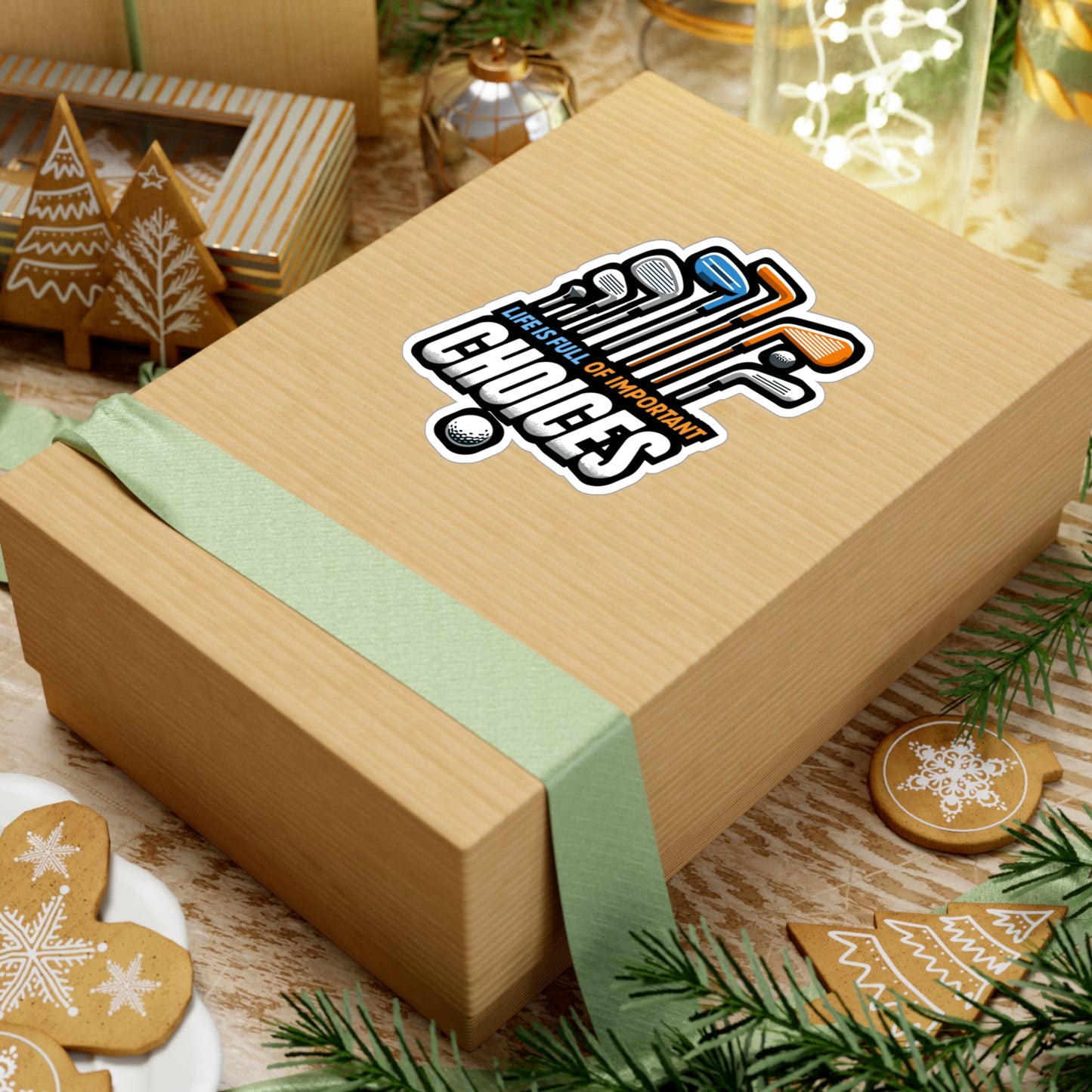 Life Is Full Of Important Choices - Golf Sticker for Laptop Sticker. Water Bottle Sticker, Vinyl Golfer Decal - Golf Gift